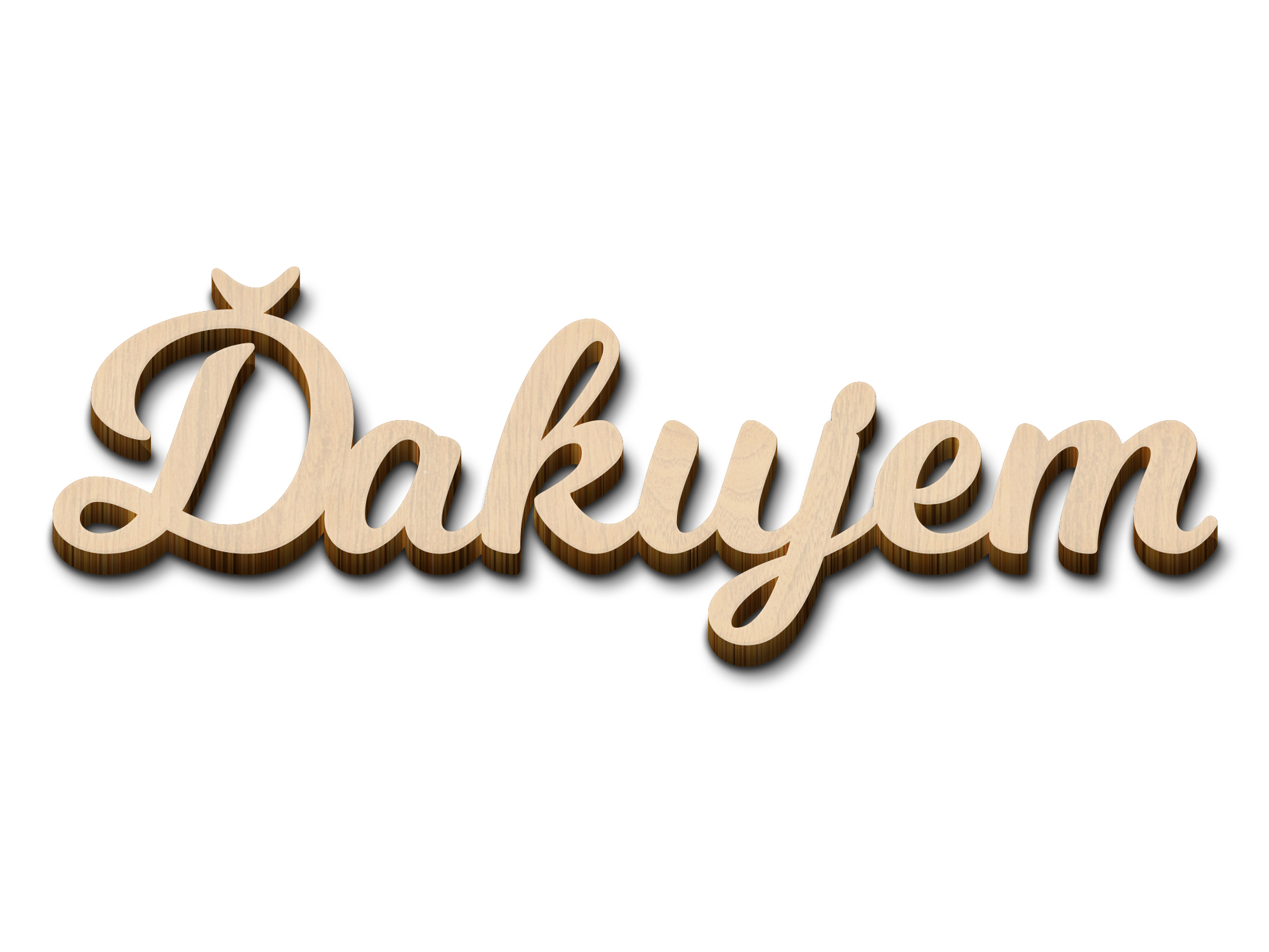 Drevený výrez Ďakujem