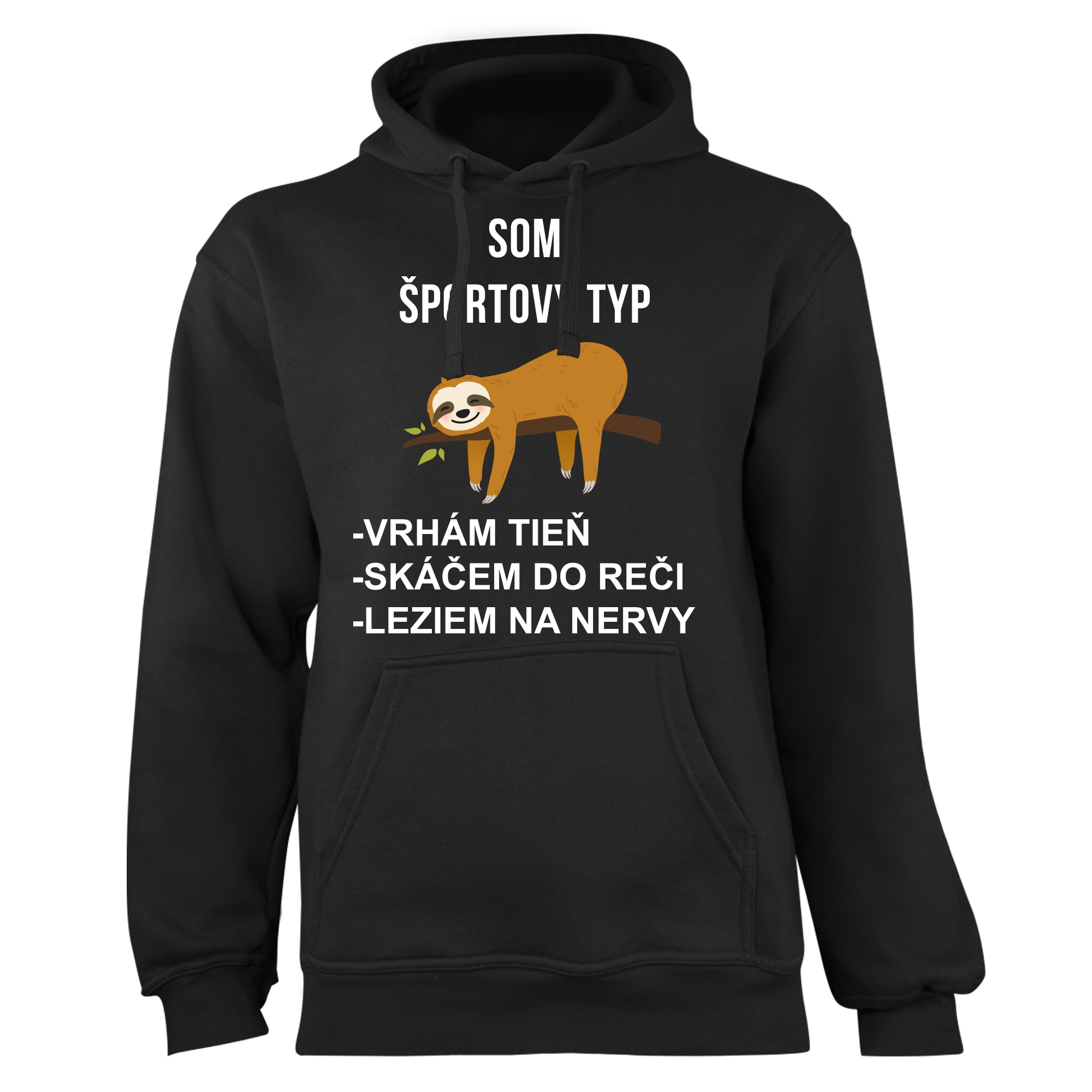 Mikina s potlačou "Som športový typ" (Mikina s kvalitnou potlačou)