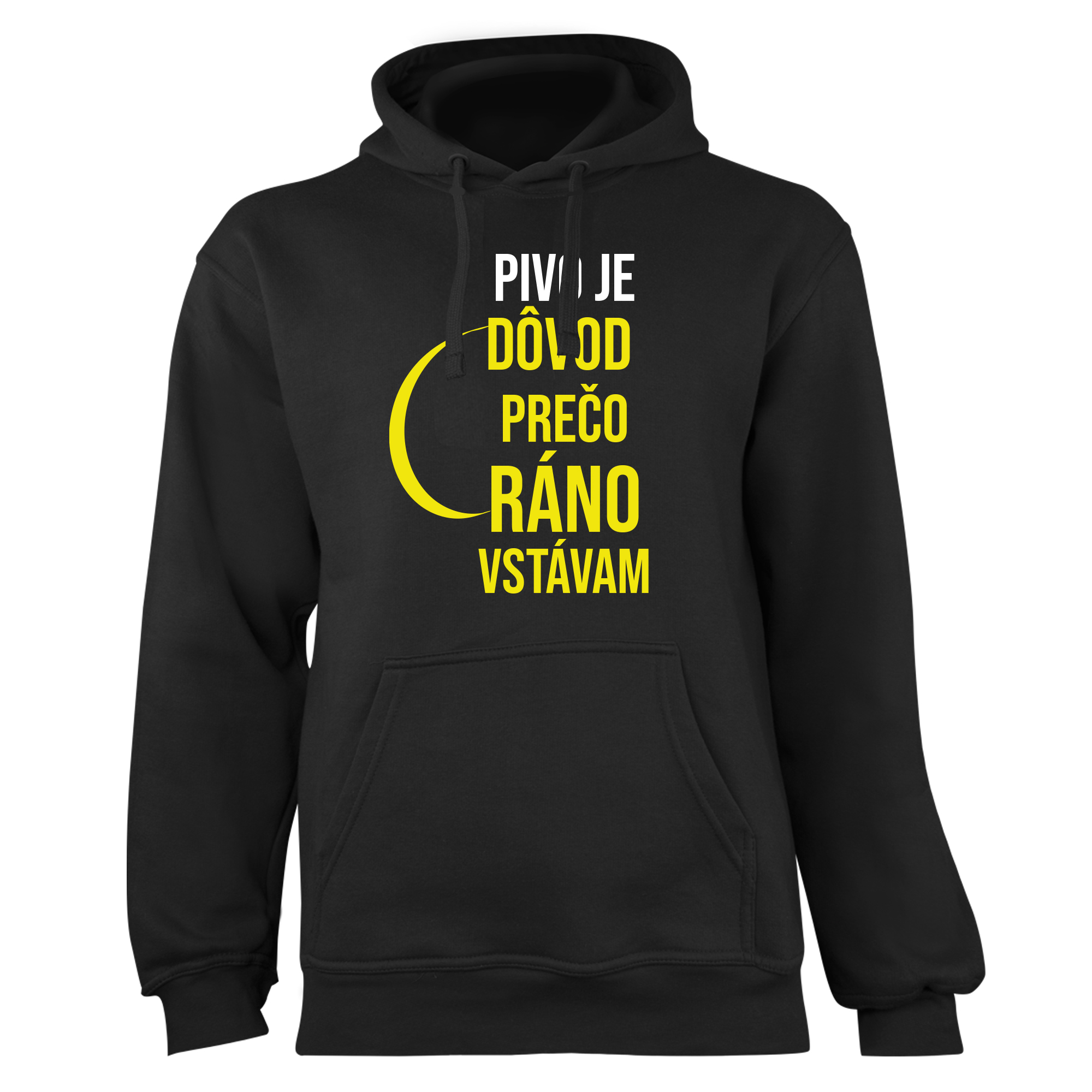 Mikina s potlačou "Pivo je dôvod prečo ráno vstávam" (Mikina s kvalitnou potlačou)