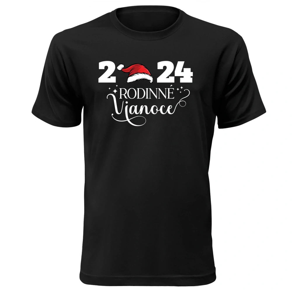 Vtipné tričko s potlačou "2024 Family Christmas"