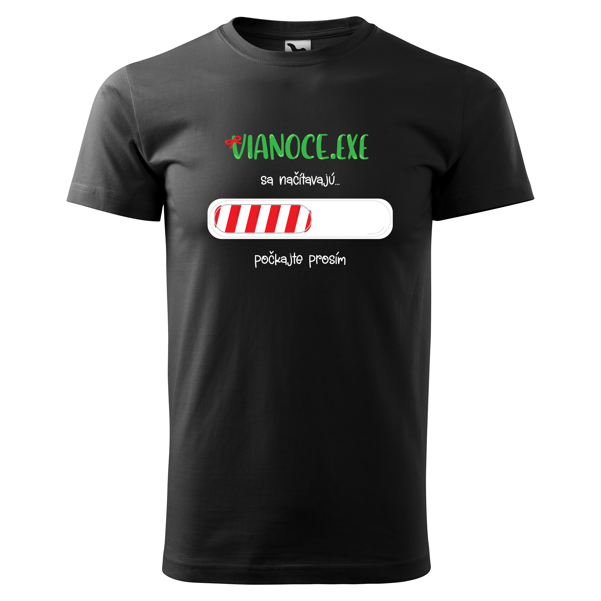 Vtipné tričko s potlačou "Vianoce.exe"