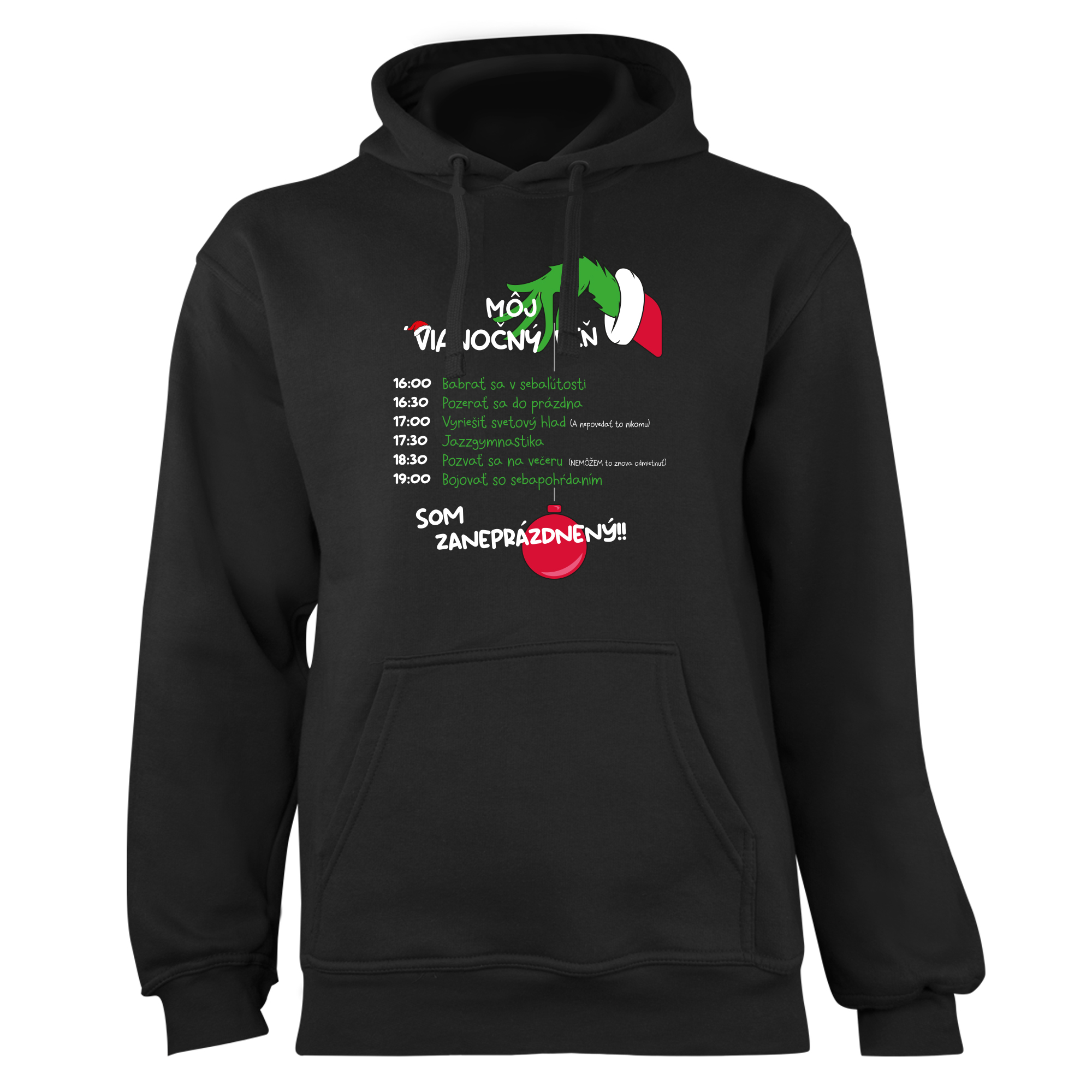 Mikina s potlačou "Môj vianočný deň" (Mikina s kvalitnou potlačou)