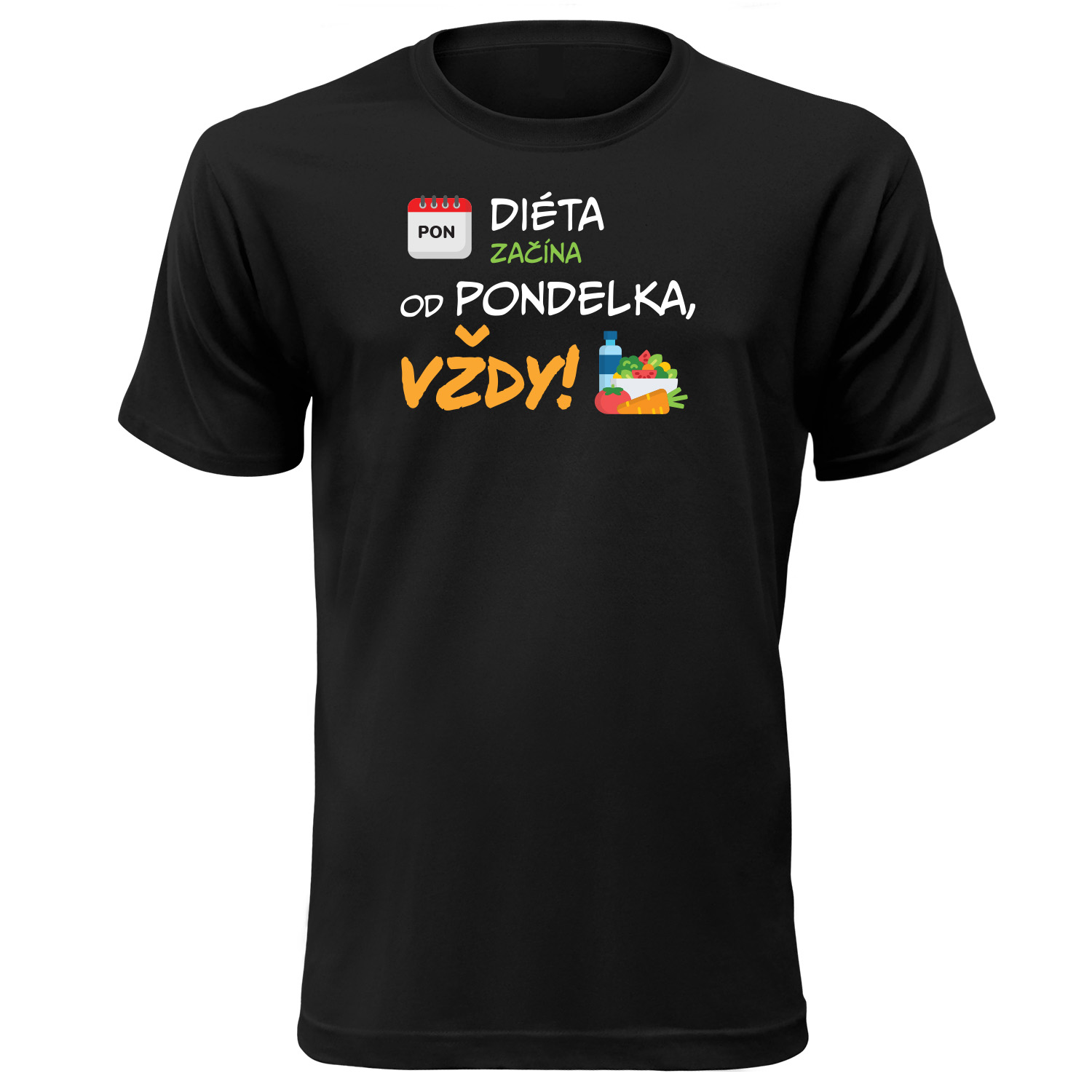 Vtipné tričko s potlačou "Diéta"