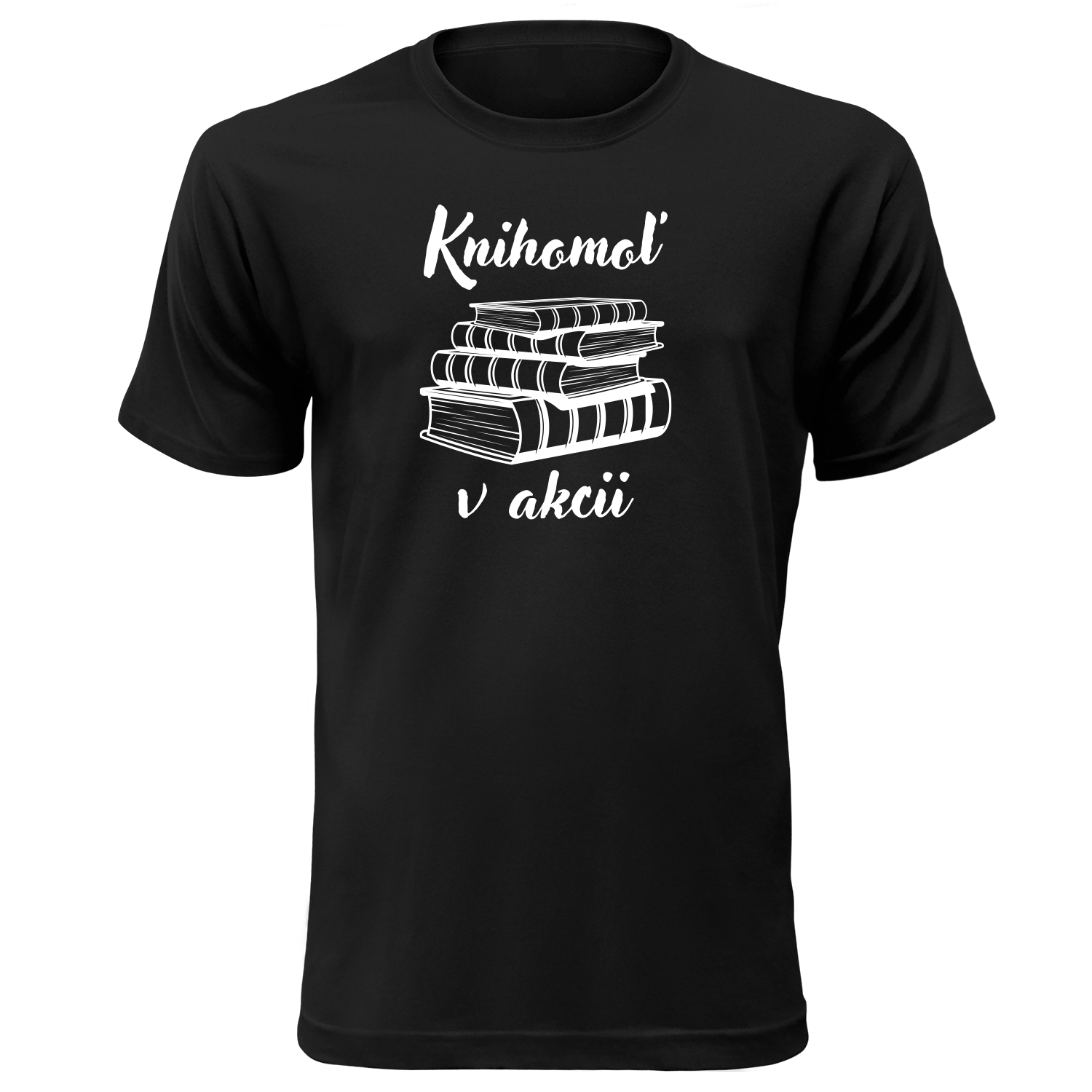 Vtipné tričko s potlačou "Knihomoľ v akcii" (Tričko s kvalitnou potlačou)