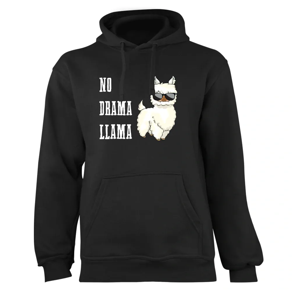 Mikina s potlačou "No drama llama"