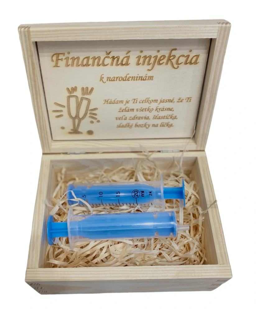 Finančná injekcia v krabičke k narodeninám
