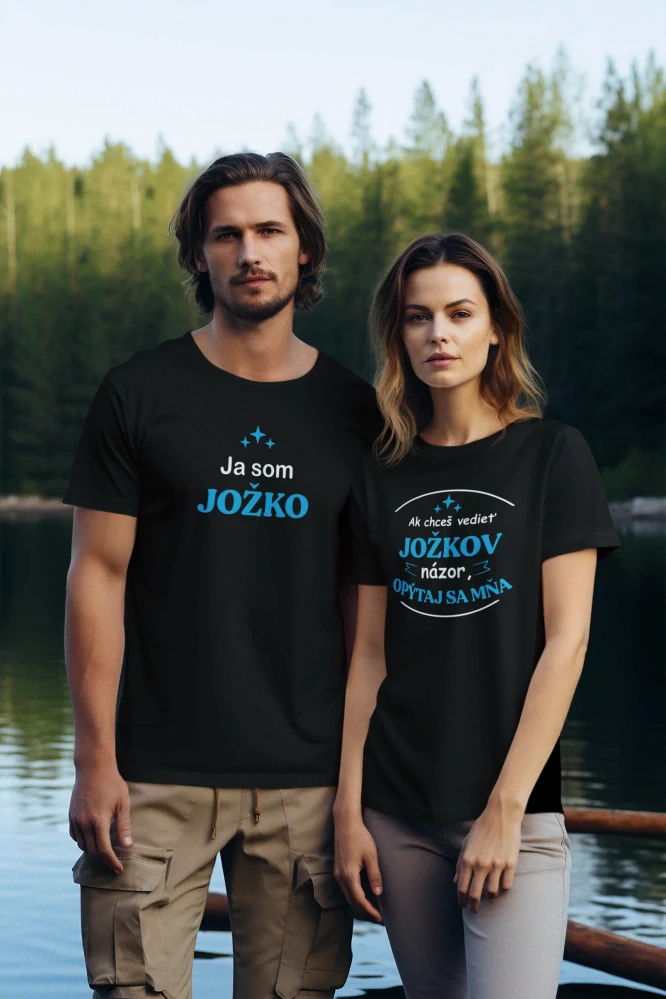 Set párové tričká s potlačou Ja som *MENO*/Ak chceš vedieť *MENO* názor, opýtaj sa mňa