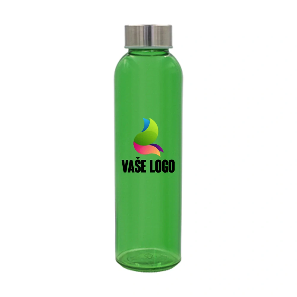 Sklenená fľaša 500 ml, farba zelená