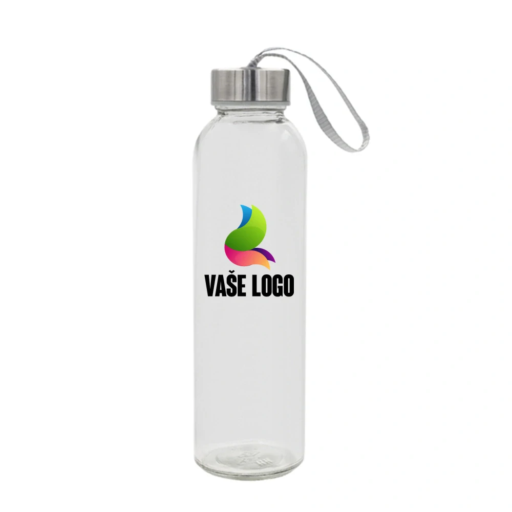 Sklenená fľaša 500 ml, transparentná
