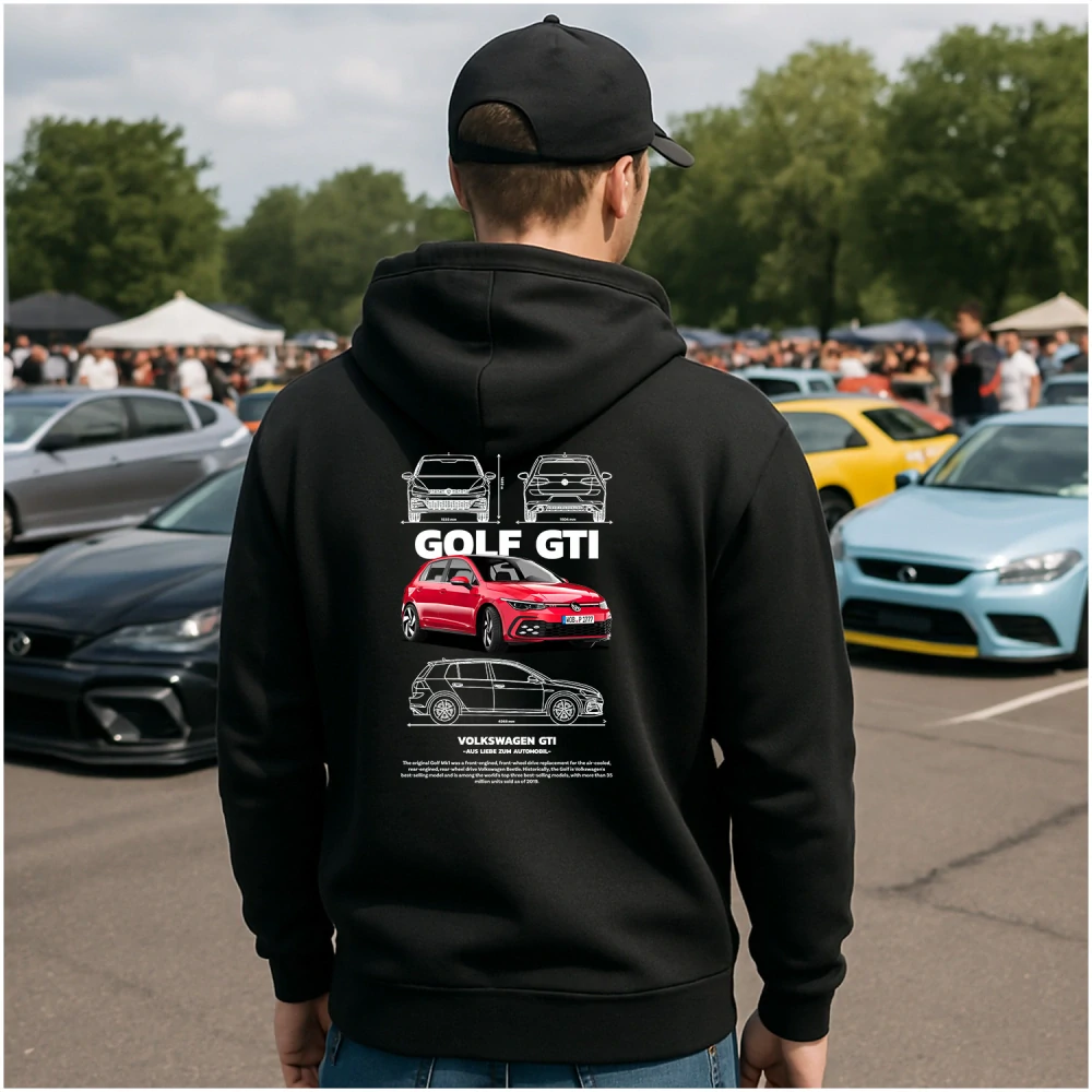 Mikina s potlačou VOLKSWAGEN GTI - BLANCO