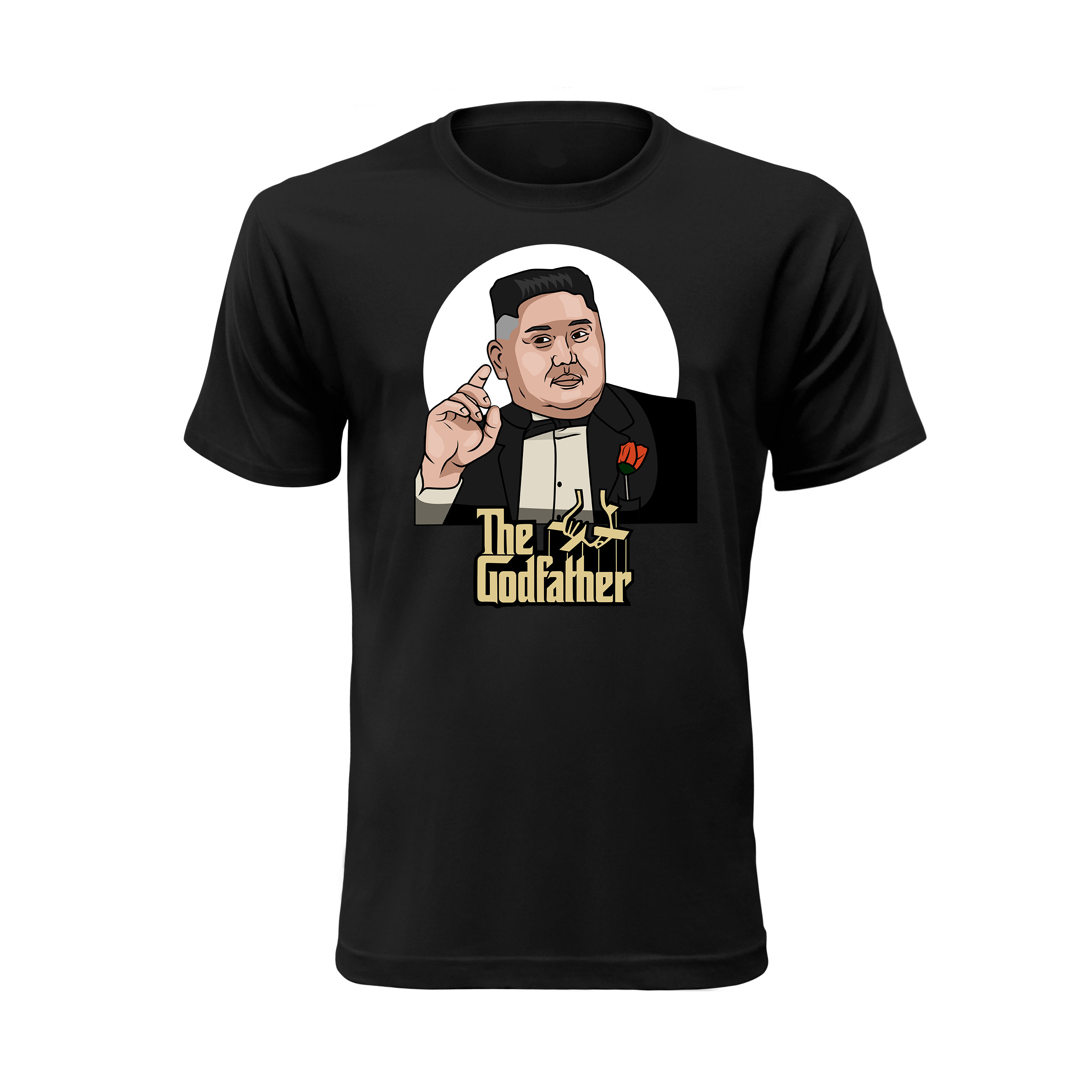 Vtipné tričko s potlačou "The Godfather - Kim Čong-un" (Tričko s kvalitnou potlačou)