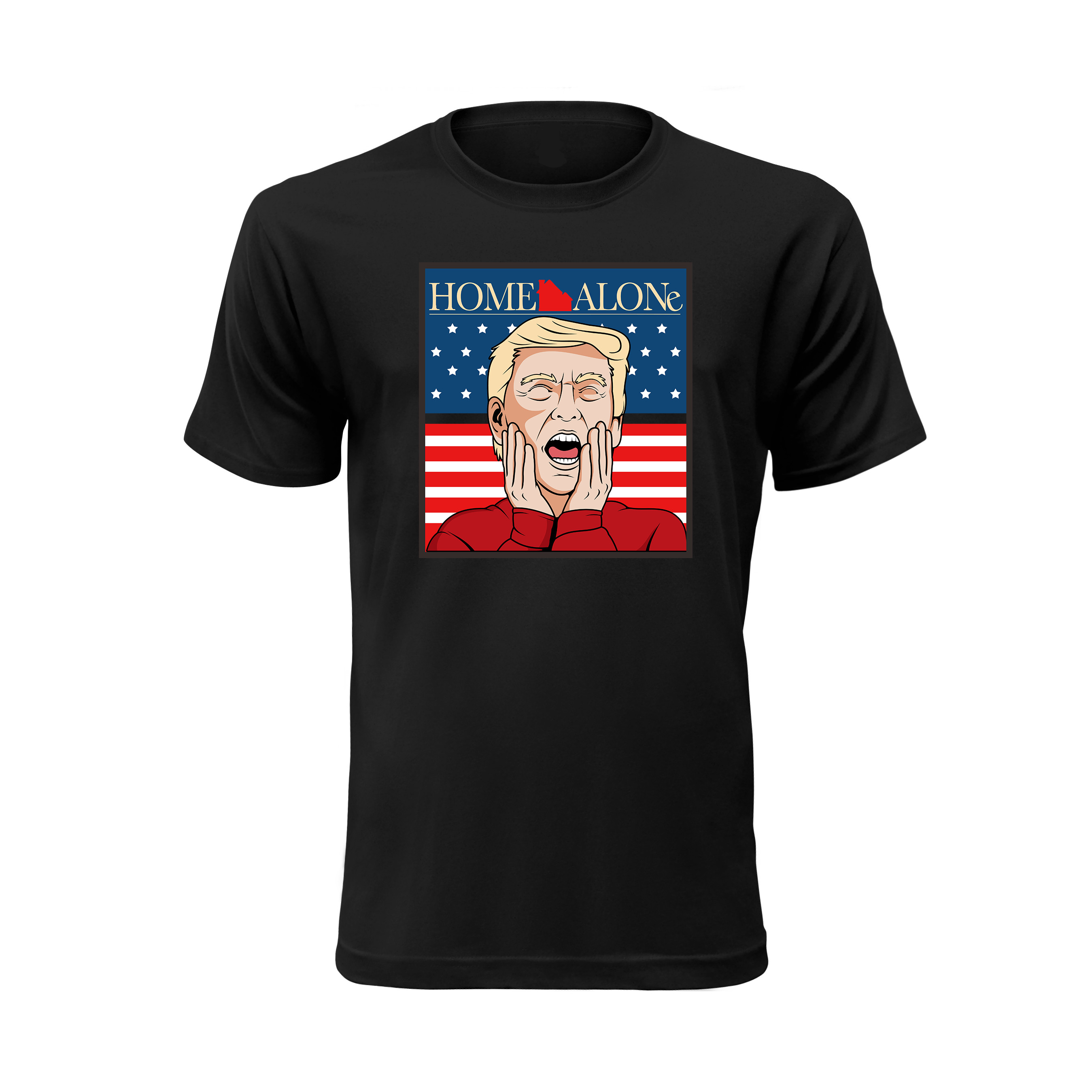 Vtipné tričko s potlačou "Home Alone - Donald Trump" (Tričko s kvalitnou potlačou)