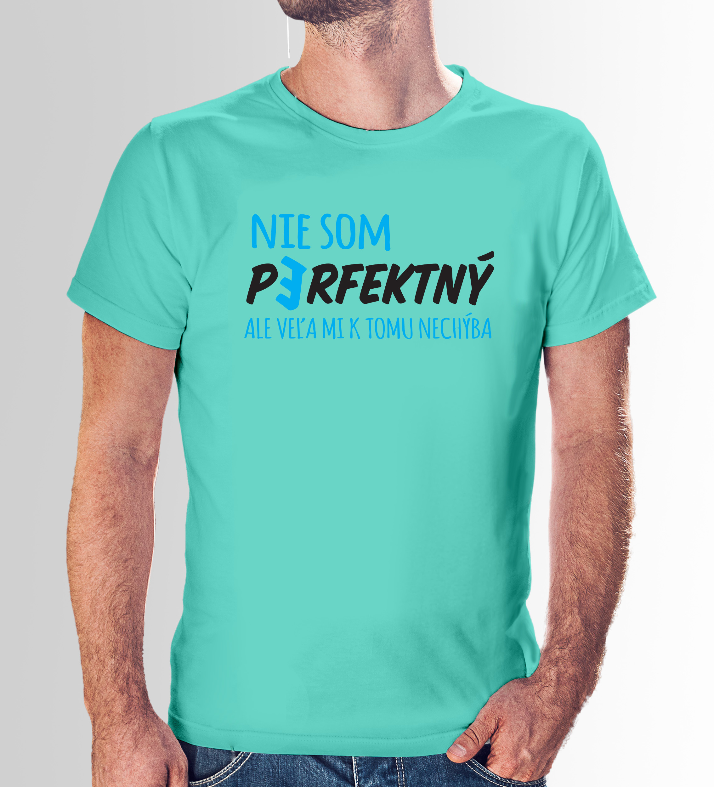 VÝPREDAJ Tričko s potlačou "Nie som perfektný"