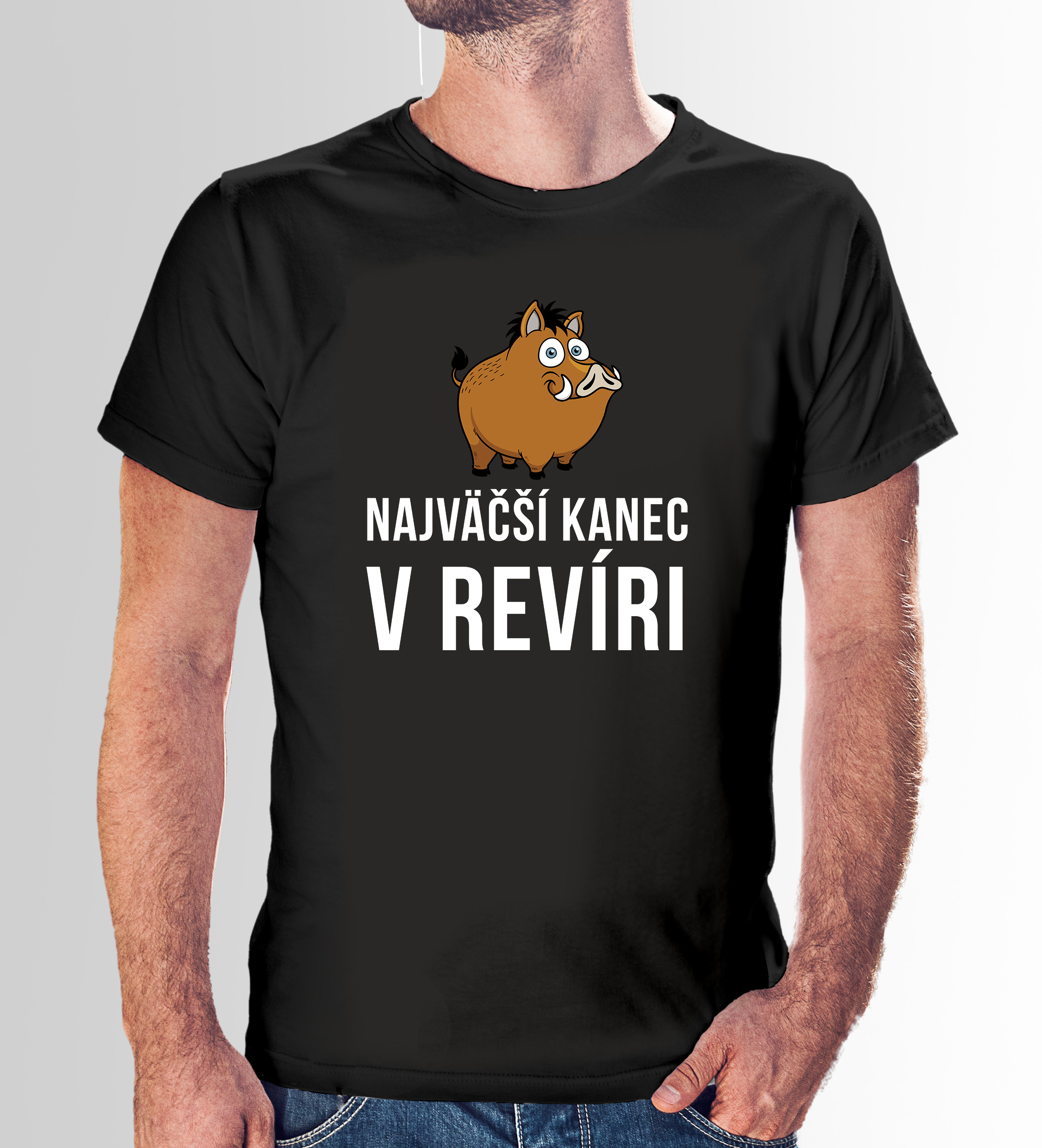 VÝPREDAJ Tričko s potlačou "Najväčší kanec v revíri"