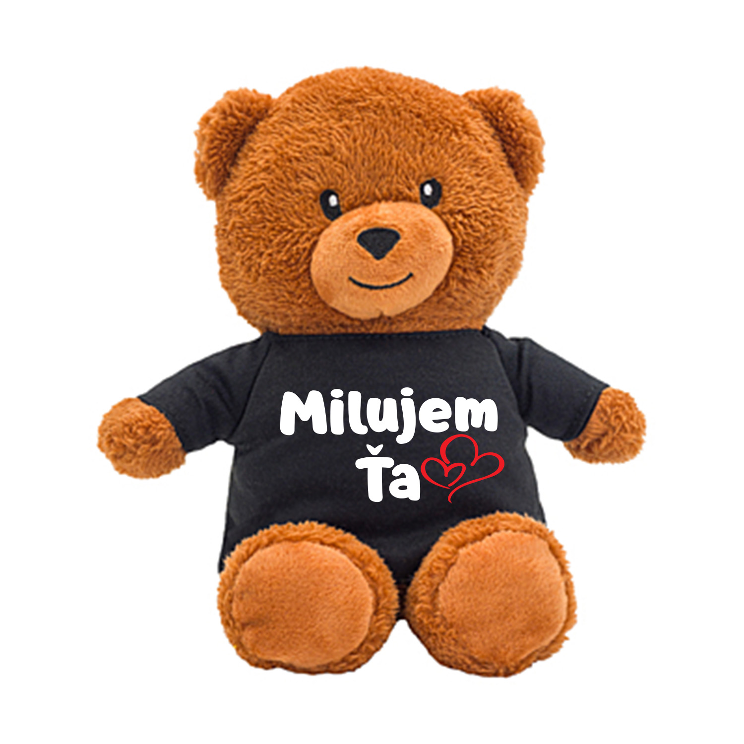 Plyšový medvedík s tričkom Milujem Ťa