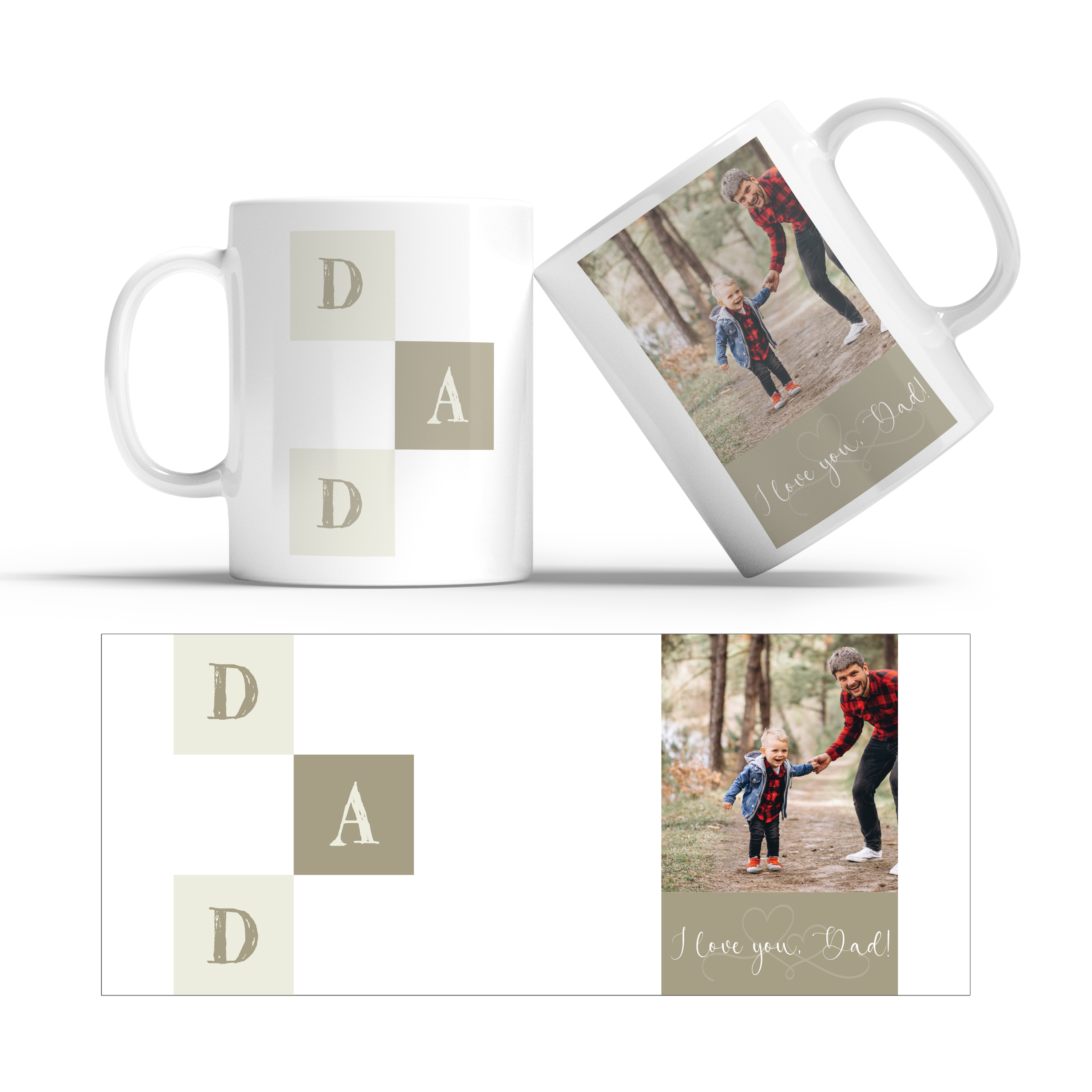 Hrnček s potlačou I love you Dad s foto na želanie