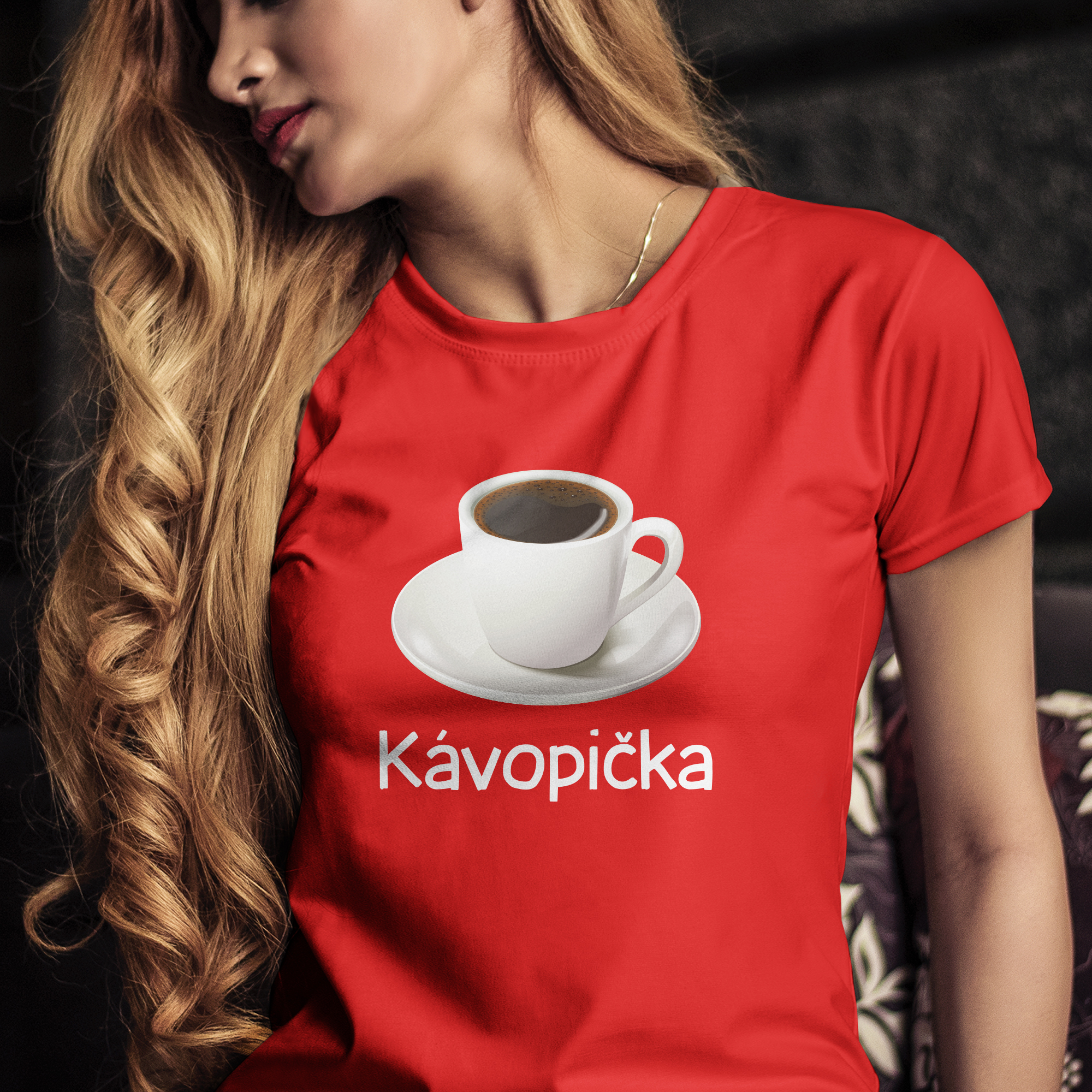VÝPREDAJ Tričko s potlačou "Kávopička"