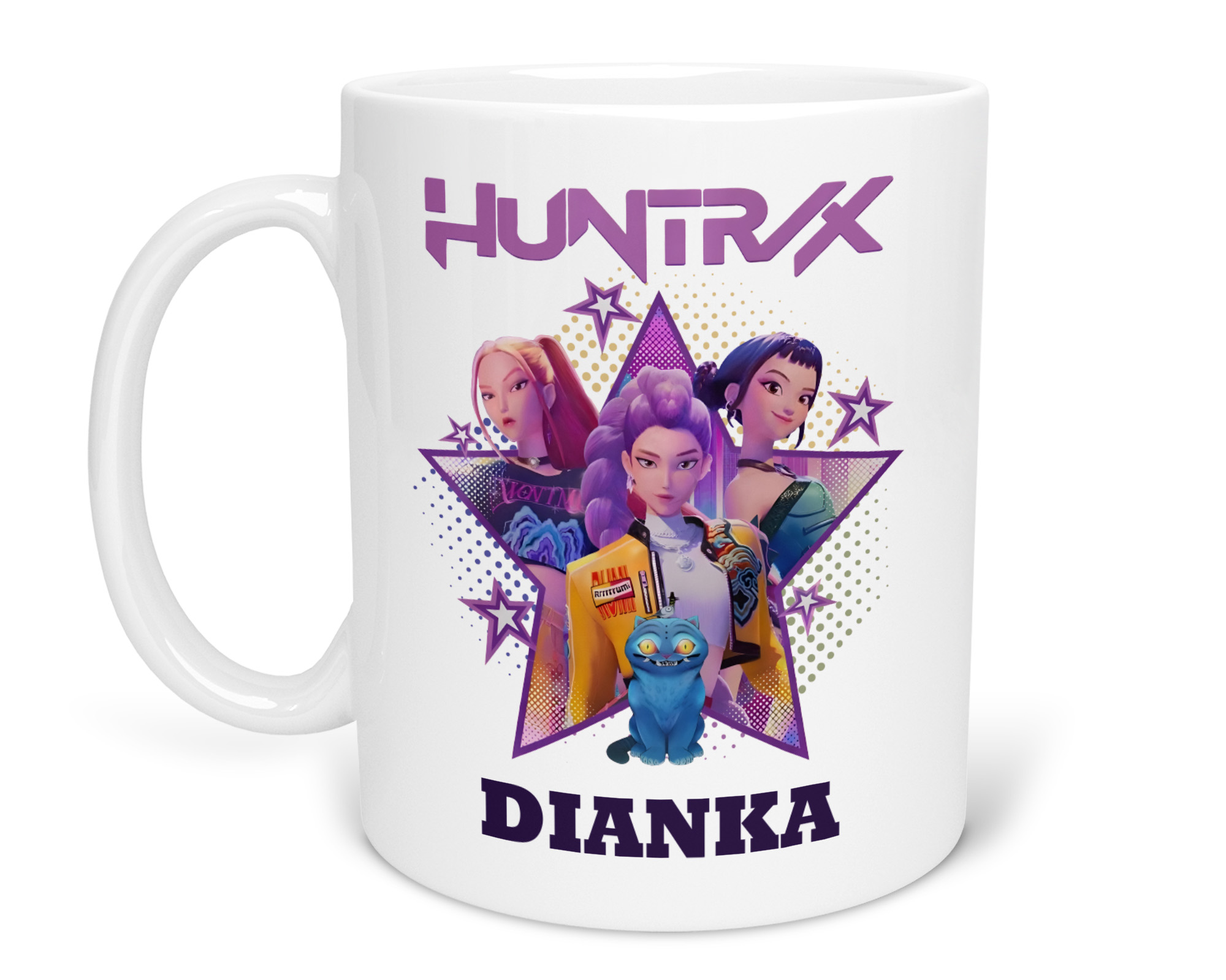 Hrnček s potlačou HUNTRIX s menom na želanie