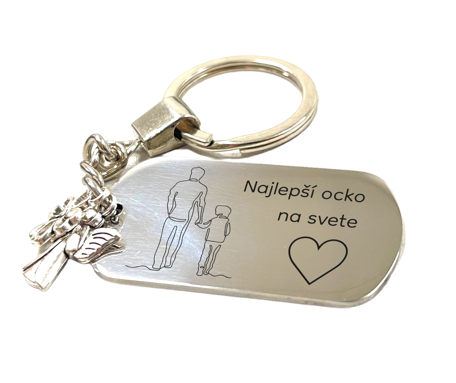 Kľúčenka z nerezovej ocele "Najlepší ocko na svete"
