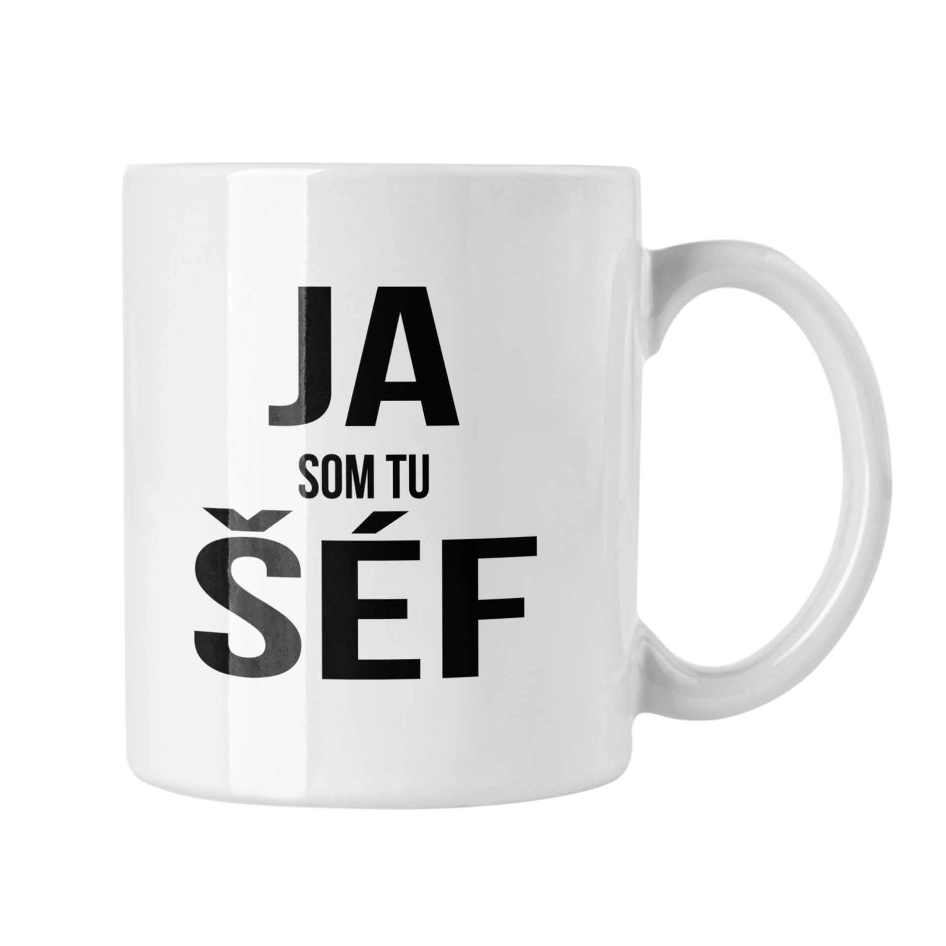 Hrnček s potlačou Ja som tu Šéf