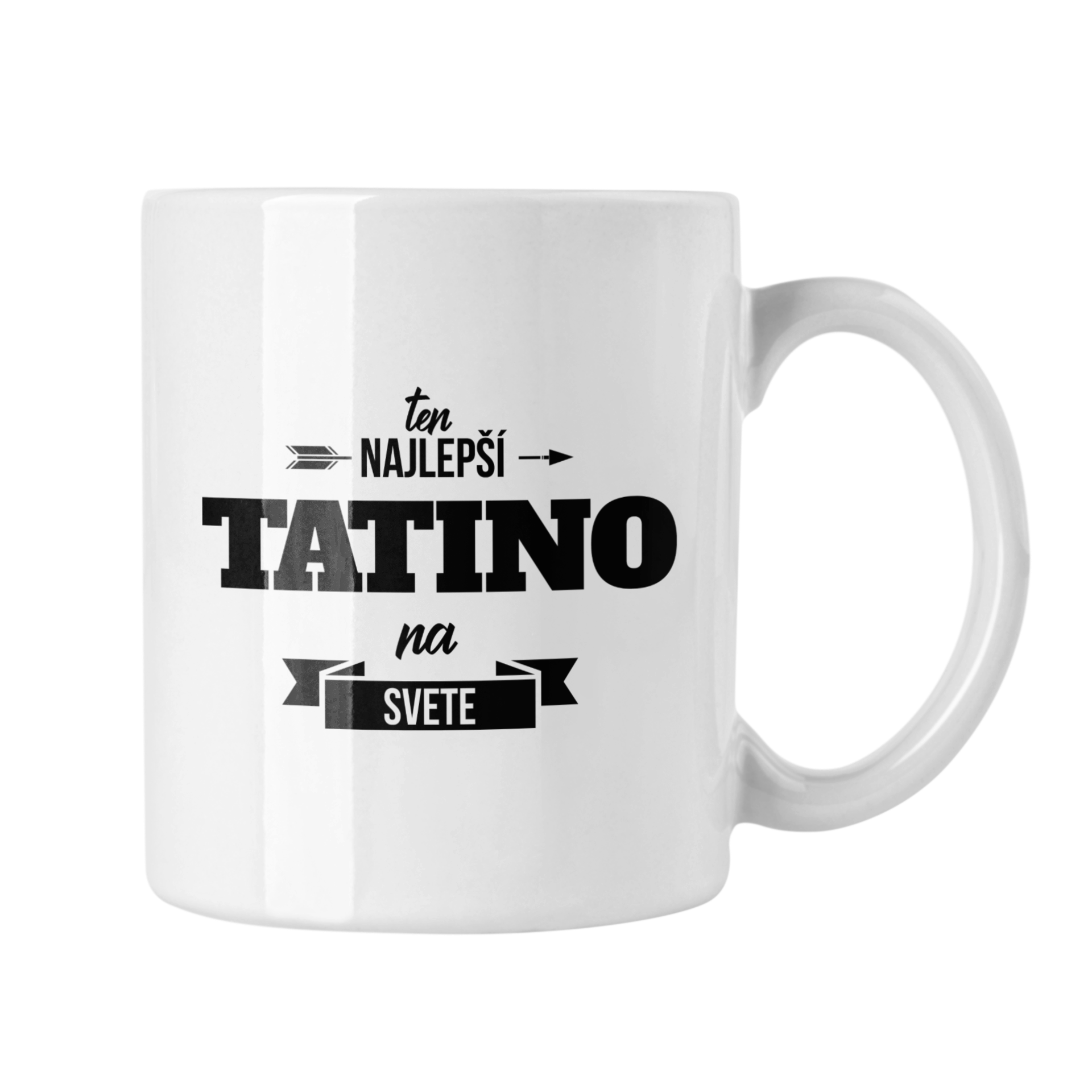 Hrnček s potlačou Najlepší tatino na svete - šípky