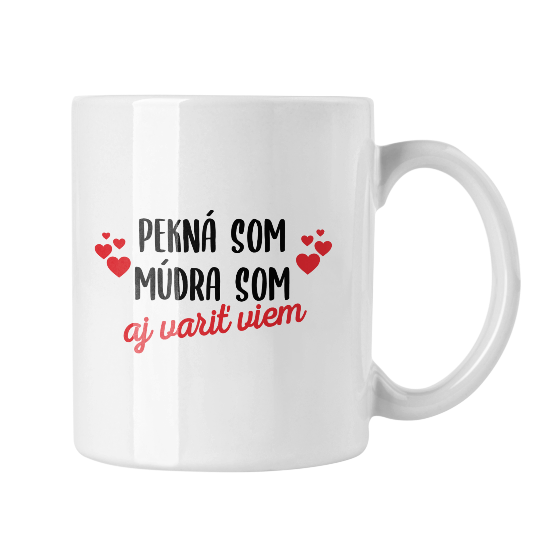 Hrnček s potlačou Aj variť viem