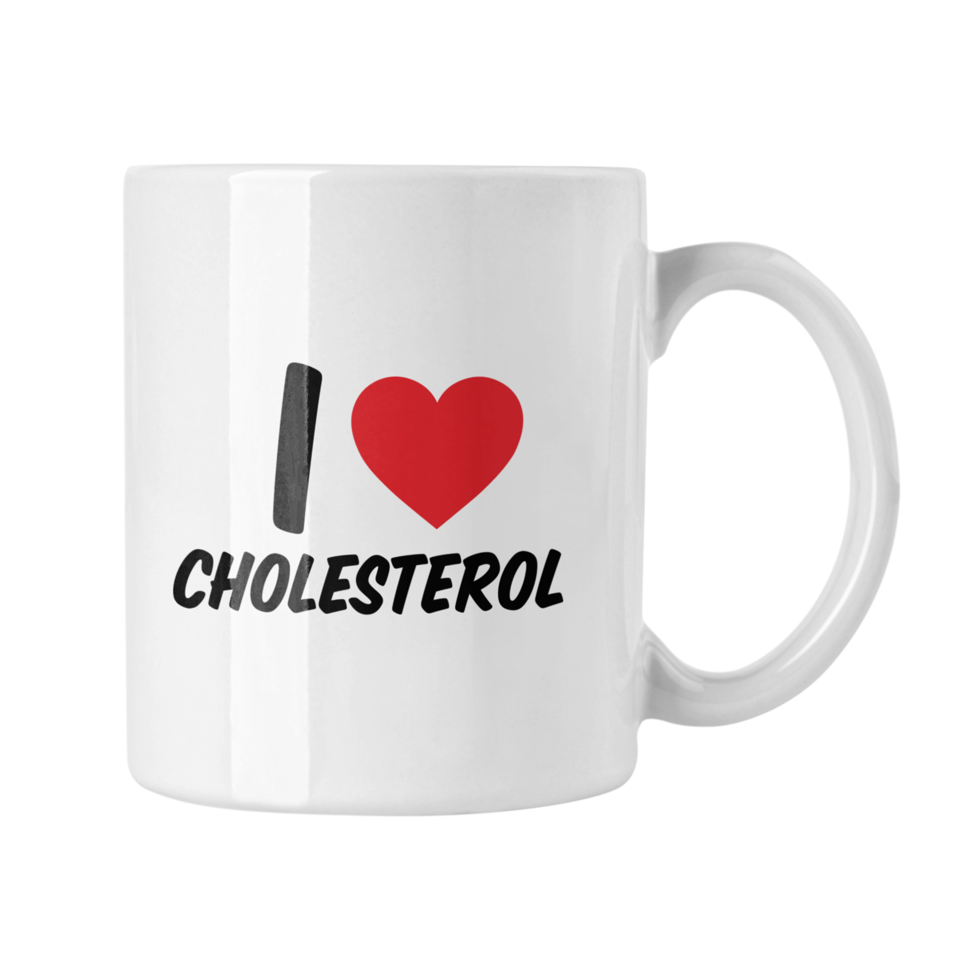 Hrnček s potlačou I love cholesterol