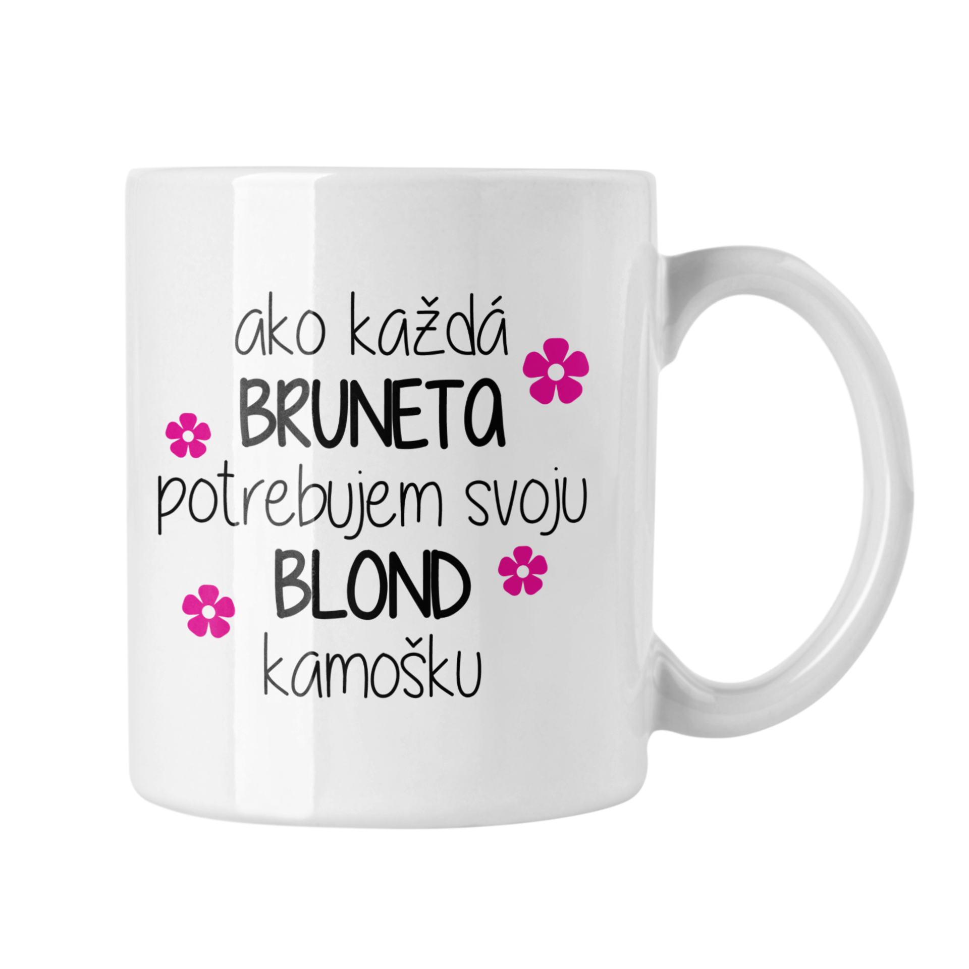 Hrnček s potlačou Bruneta + Blondína