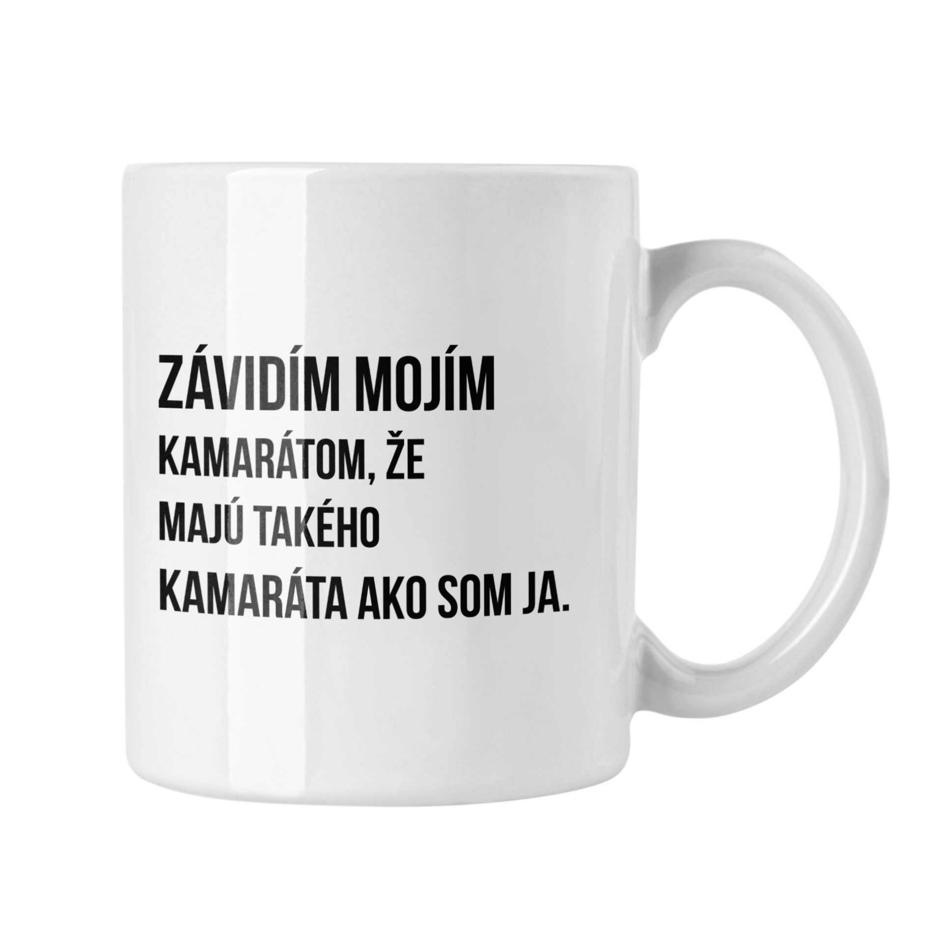 Hrnček s potlačou Závidím mojím kamarátom
