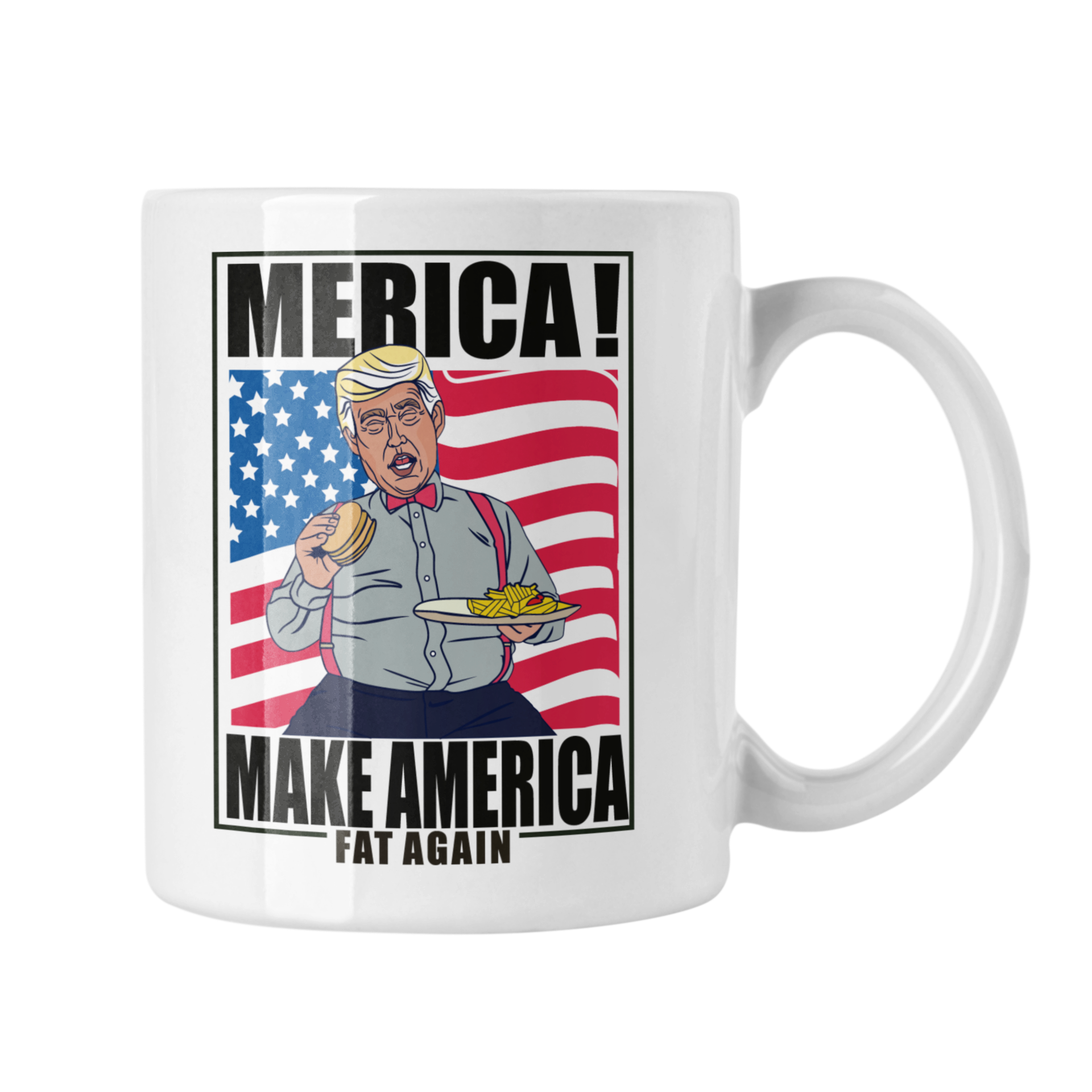 Hrnček s potlačou Make America Fat Again