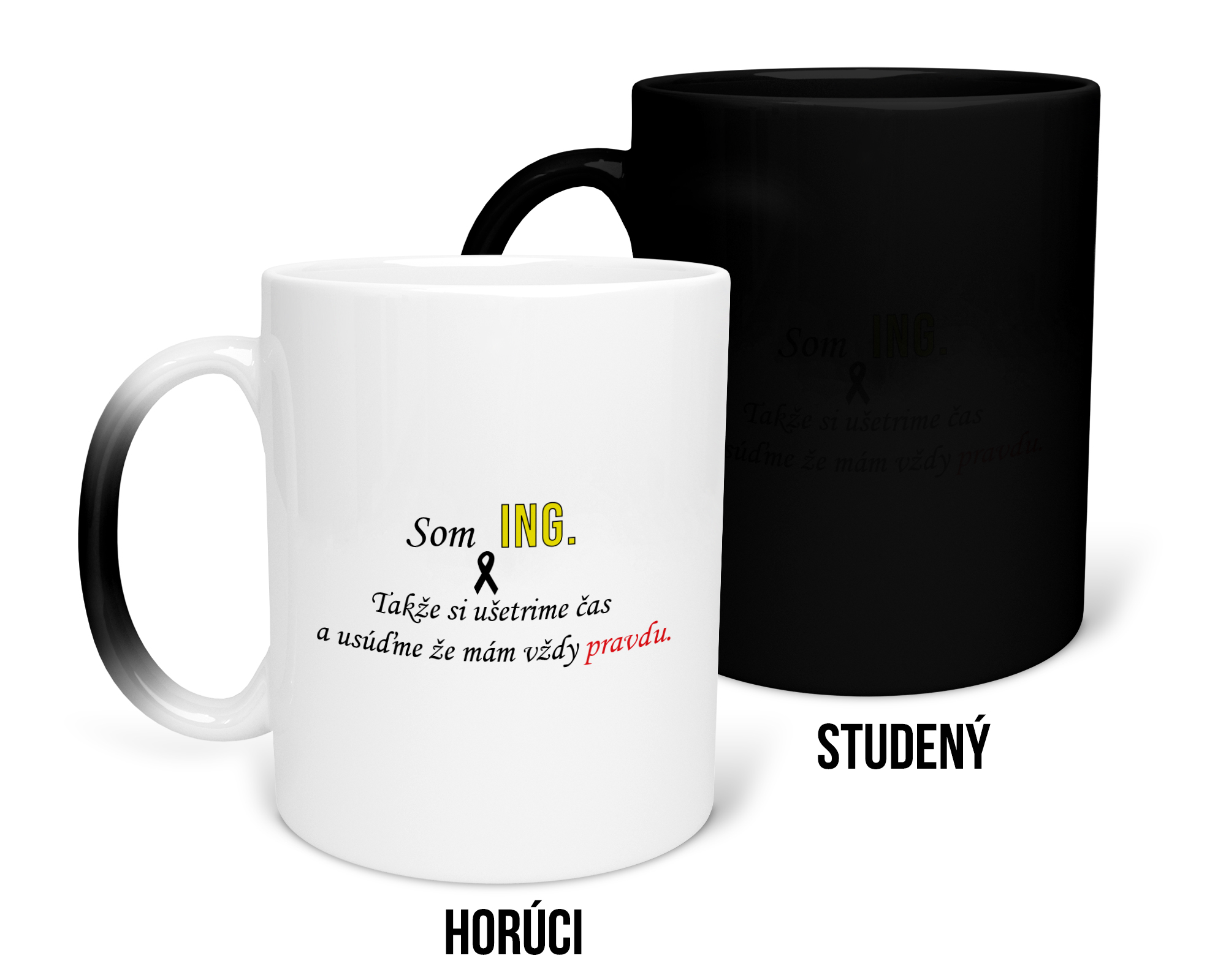 Hrnček s potlačou Som ING.