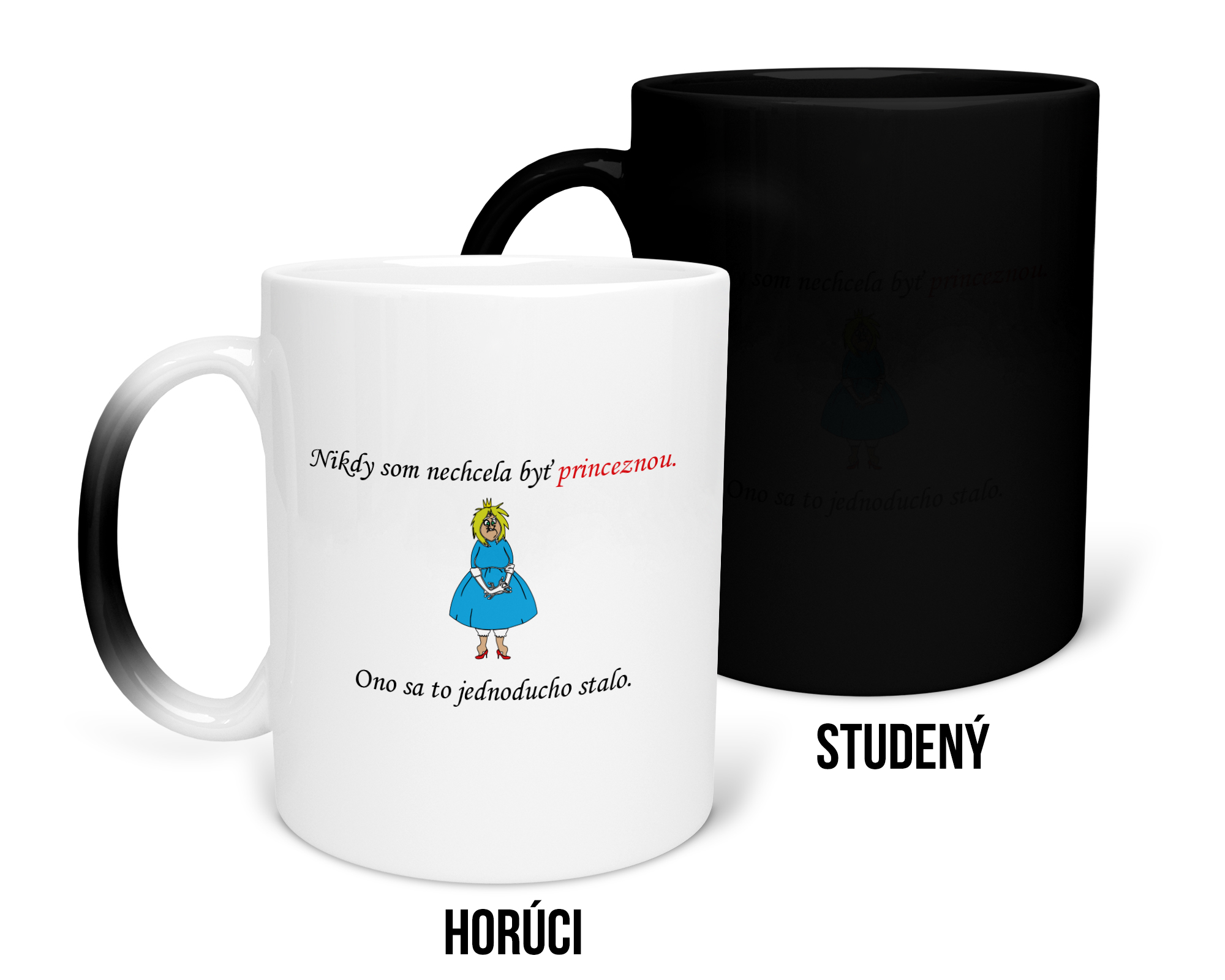 Hrnček s potlačou Nikdy som nechcela byť princeznou