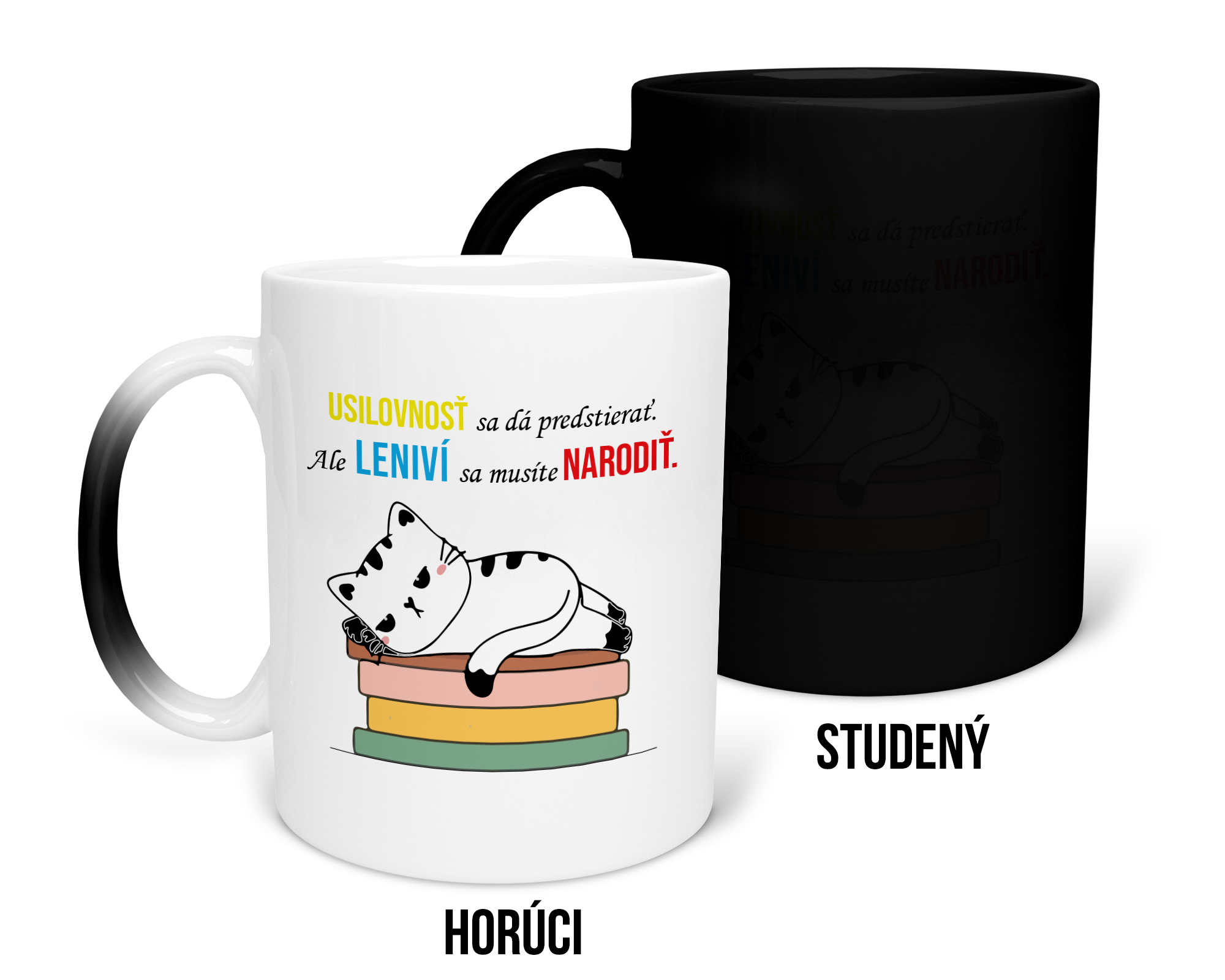 Hrnček s potlačou Usilovnosť sa dá predstierať