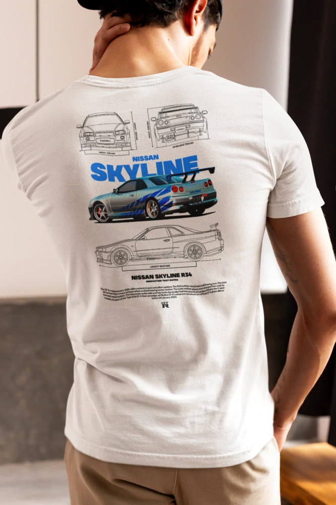 Autičkárske tričko SKYLINE 34 FAST AND FURIOUS
