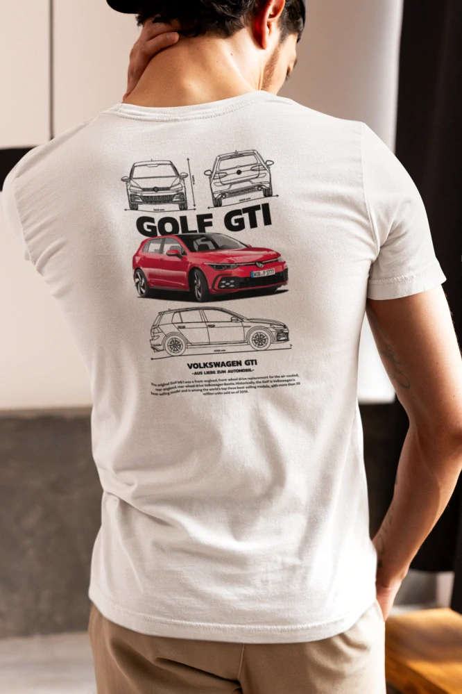 Autičkárske tričko VOLKSWAGEN GTI - BLANCO