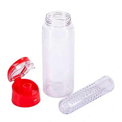 Športová fľaša 700 ml s infuzérom, farba červená