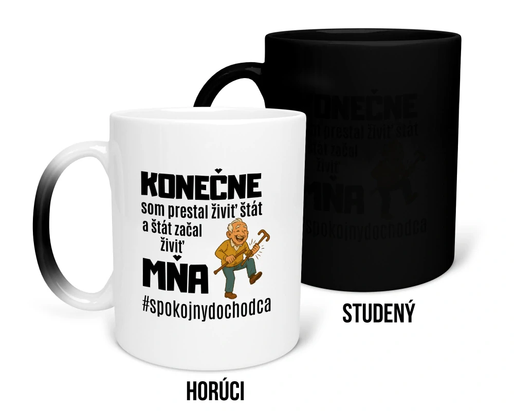 Hrnček s potlačou Spokojný dôchodca