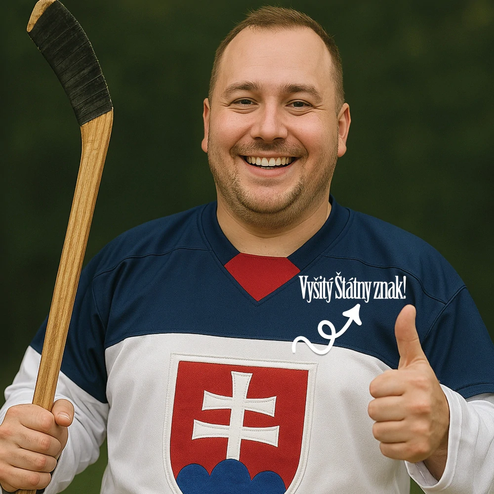 Fanúšikovský hokejový dres Slovensko s personalizovaným menom a číslom