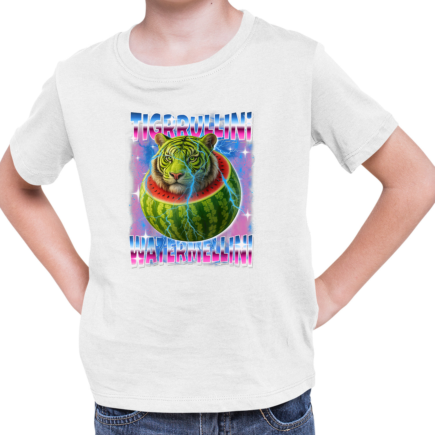 Tričko Italian Brainrot Tigrrulini Watermellini