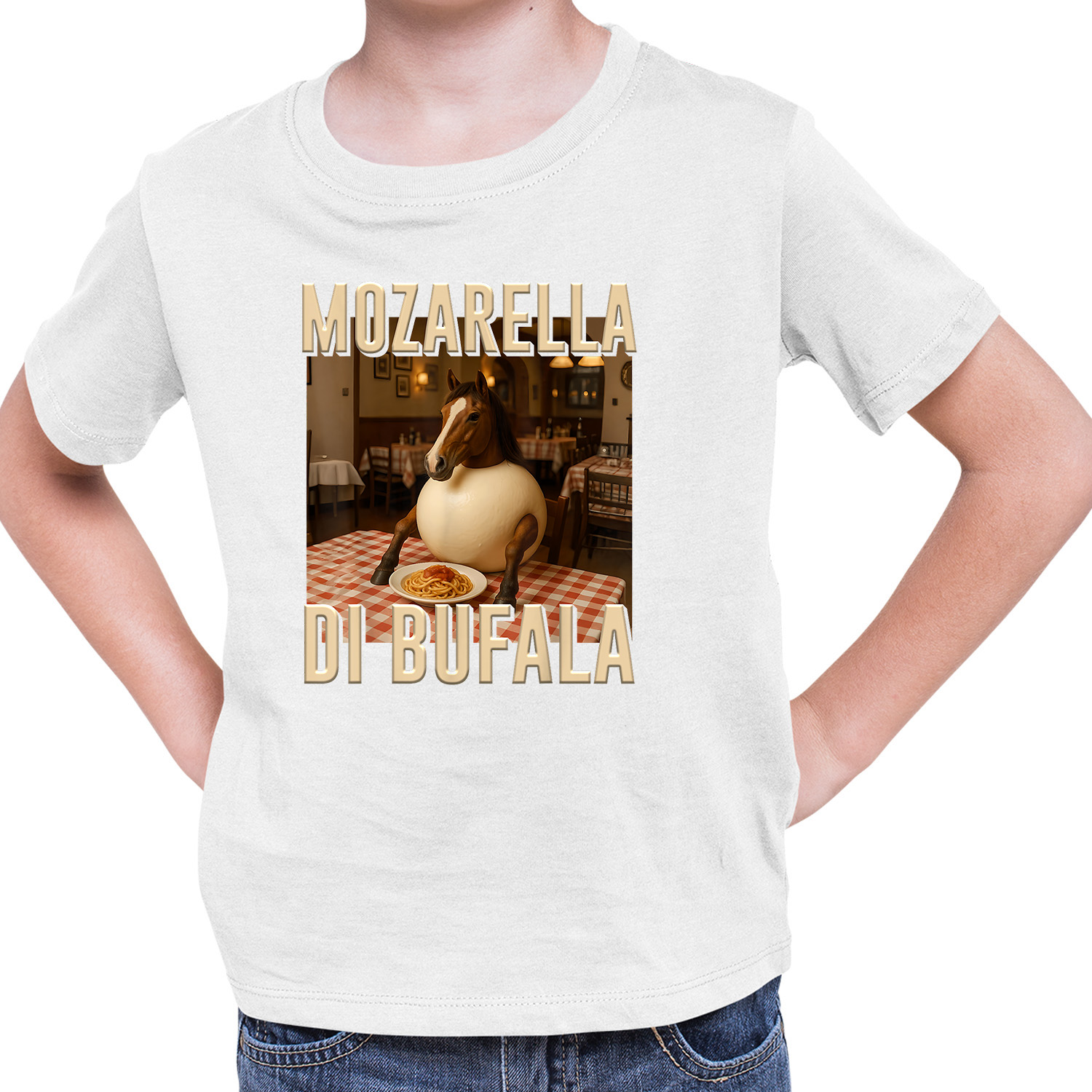 Tričko Italian Brainrot Mozzarella di bufala (Tričko s kvalitnou potlačou)