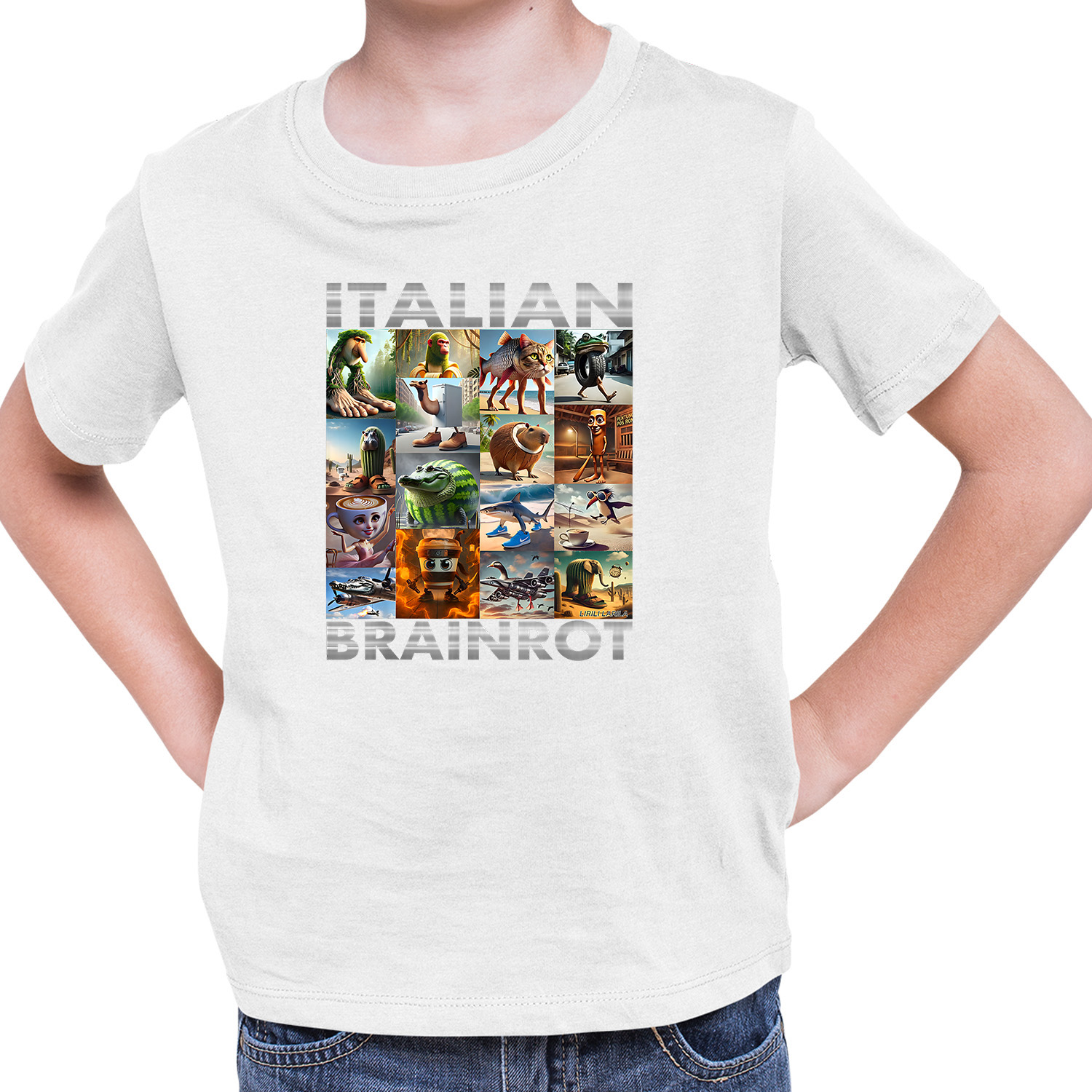 Tričko Italian brainbot vzor