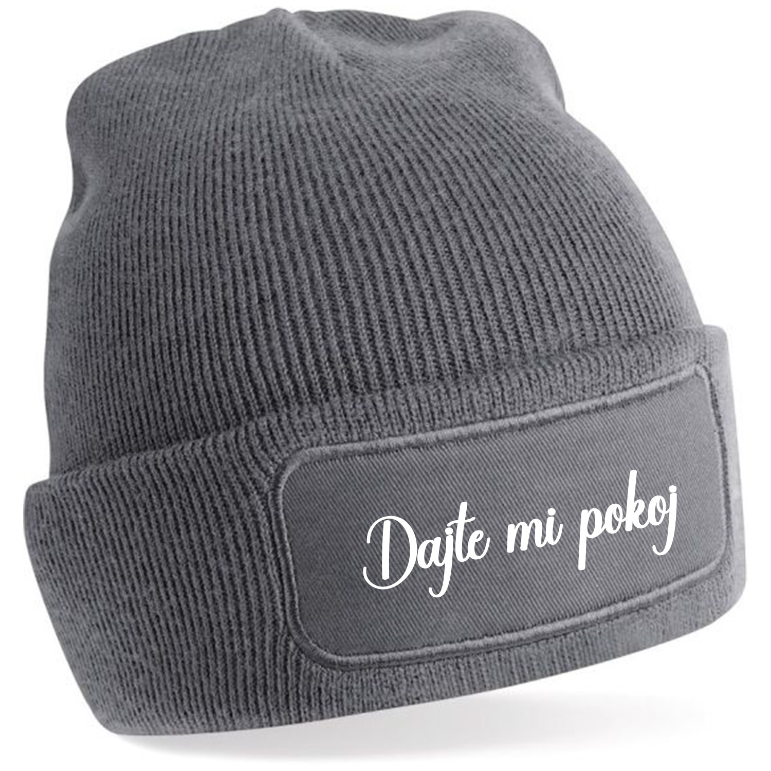 Zimná čiapka s potlačou "Dajte mi pokoj"