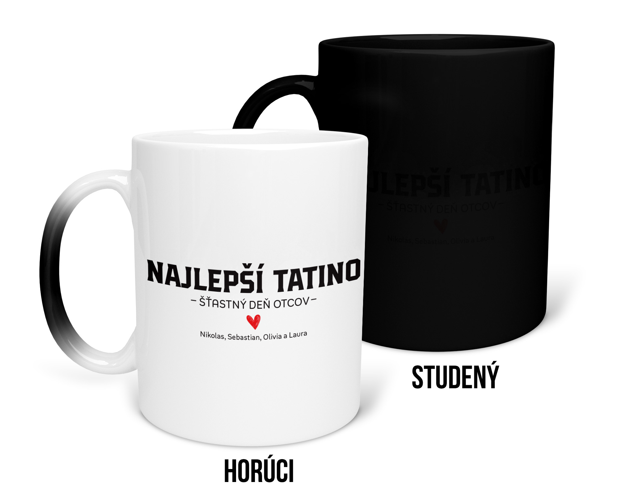 Hrnček s potlačou Najlepší Tatino s foto a s menami detí na želanie