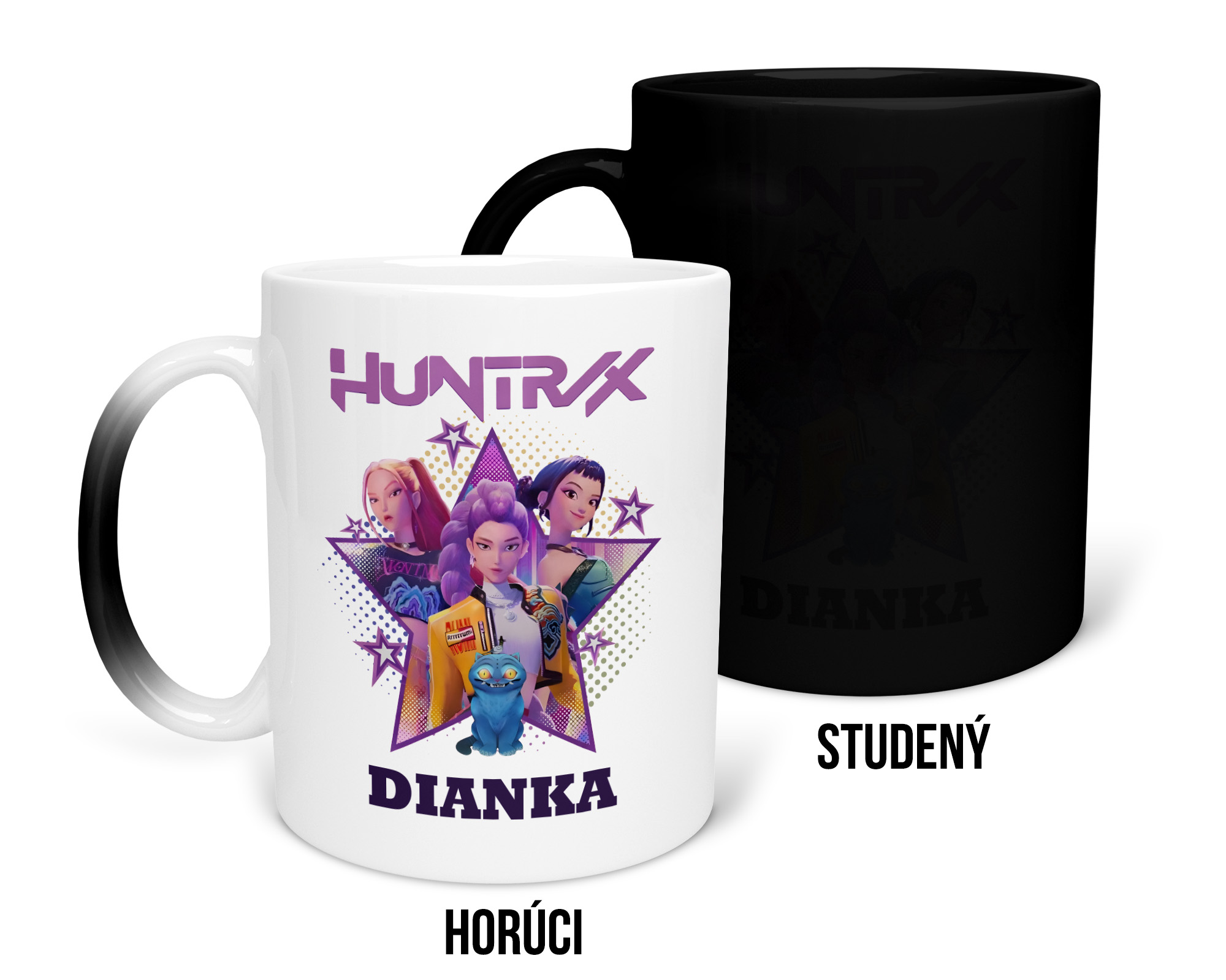 Hrnček s potlačou HUNTRIX s menom na želanie