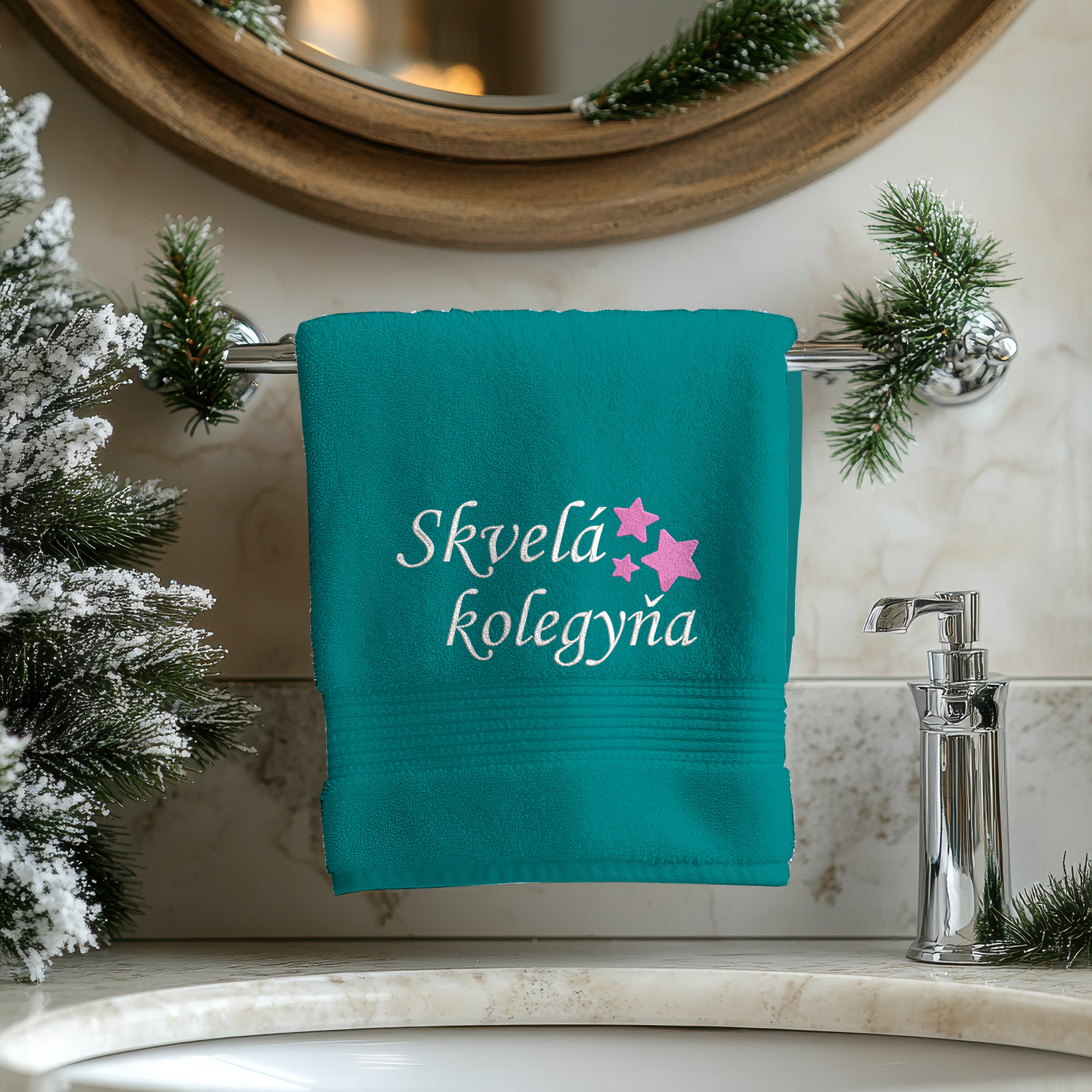 Osuška s výšivkou Skvelá kolegyňa