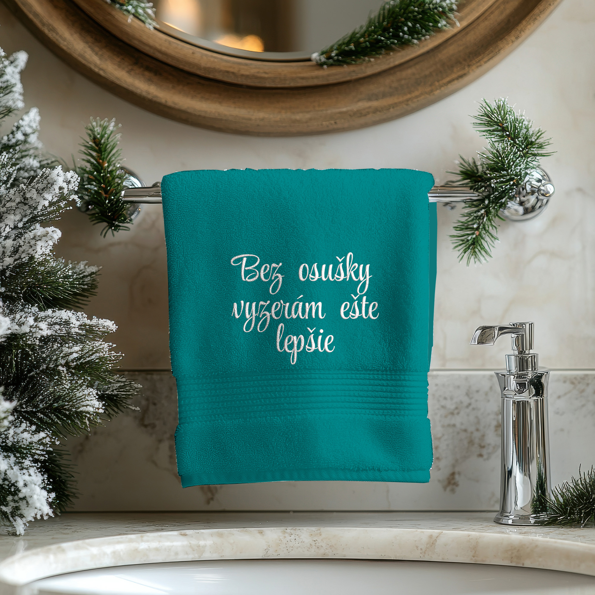 Osuška s výšivkou Bez osušky vyzerám ešte lepšie