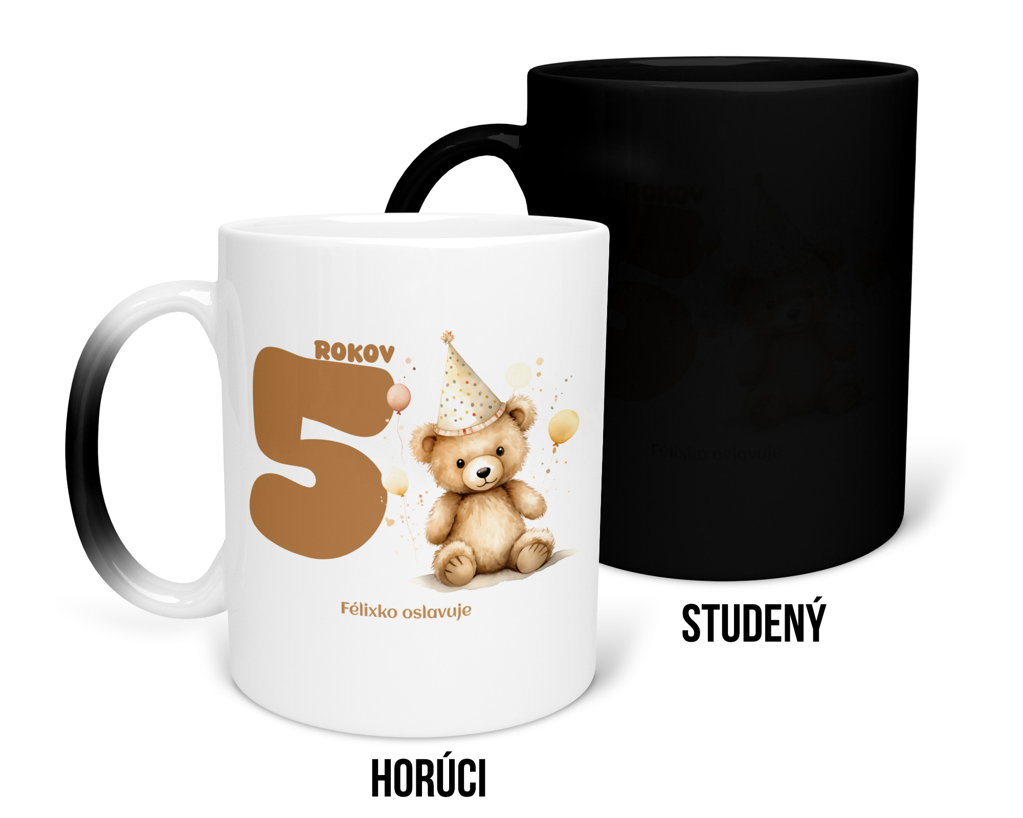 Hrnček s potlačou na narodeniny s menom a s vekom na želanie