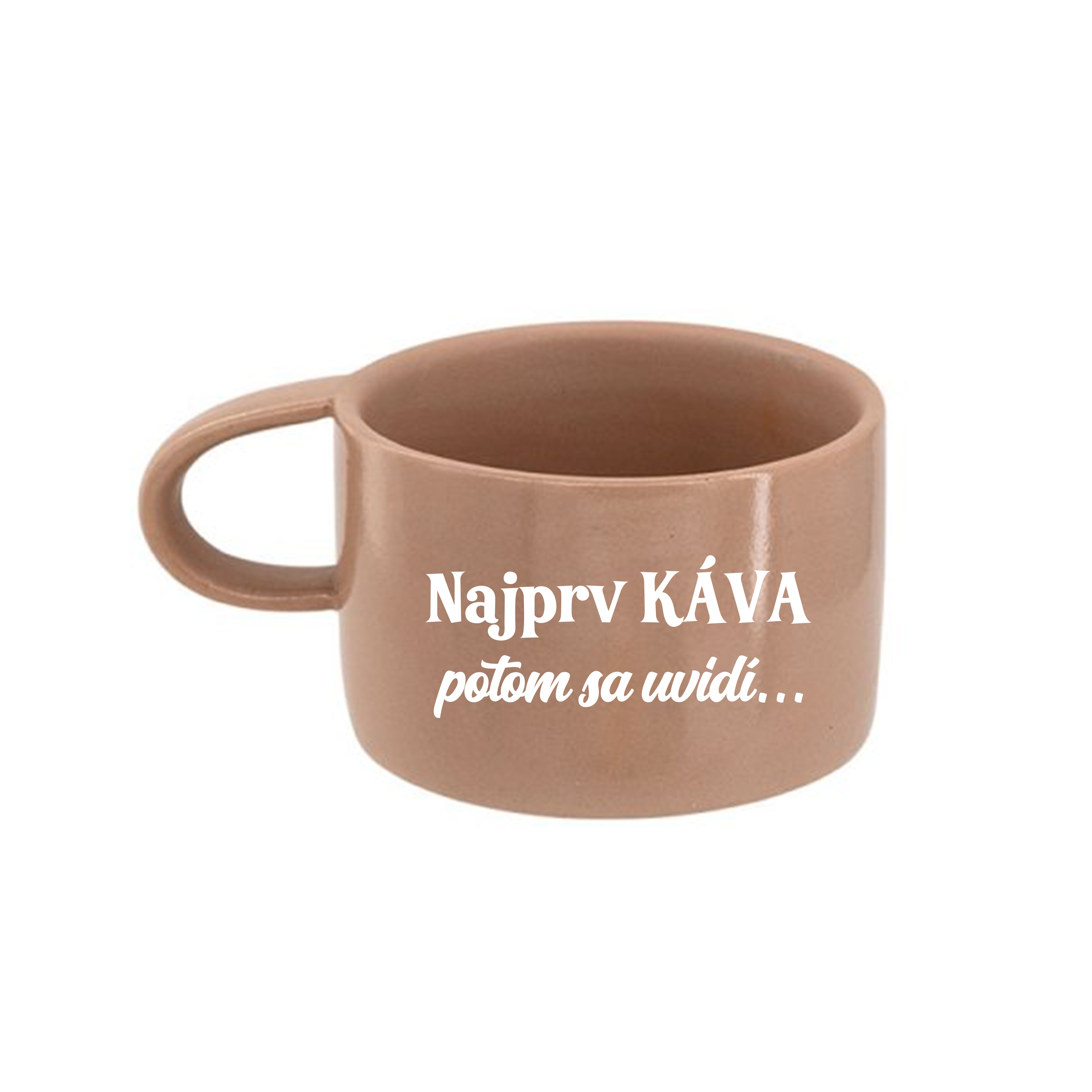 Hrnček makrónka Najprv káva potom sa uvidí...