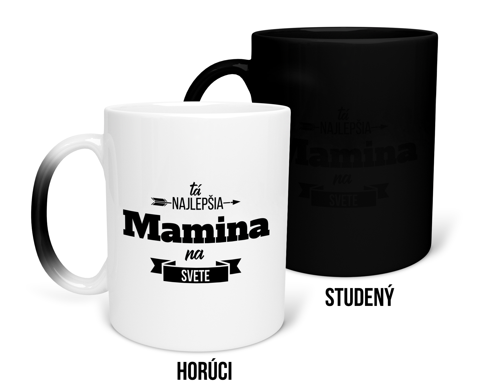Hrnček s potlačou Najlepšia mamina na svete - šípky