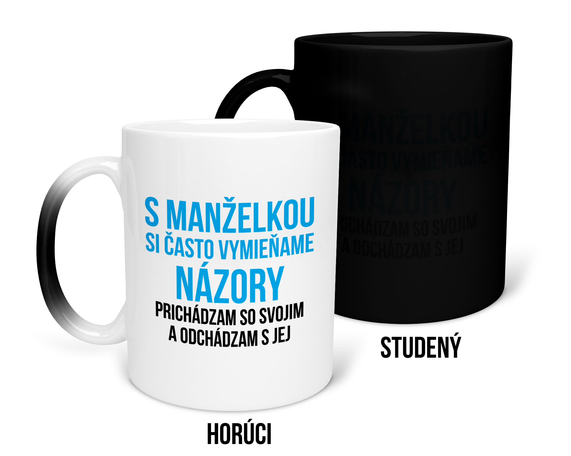 Hrnček s potlačou Výmena názorov